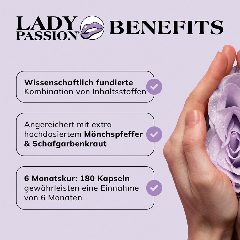 Lady Passion Balance mit Mönchspfeffer+Eisen Kaps. 180 St Kapseln