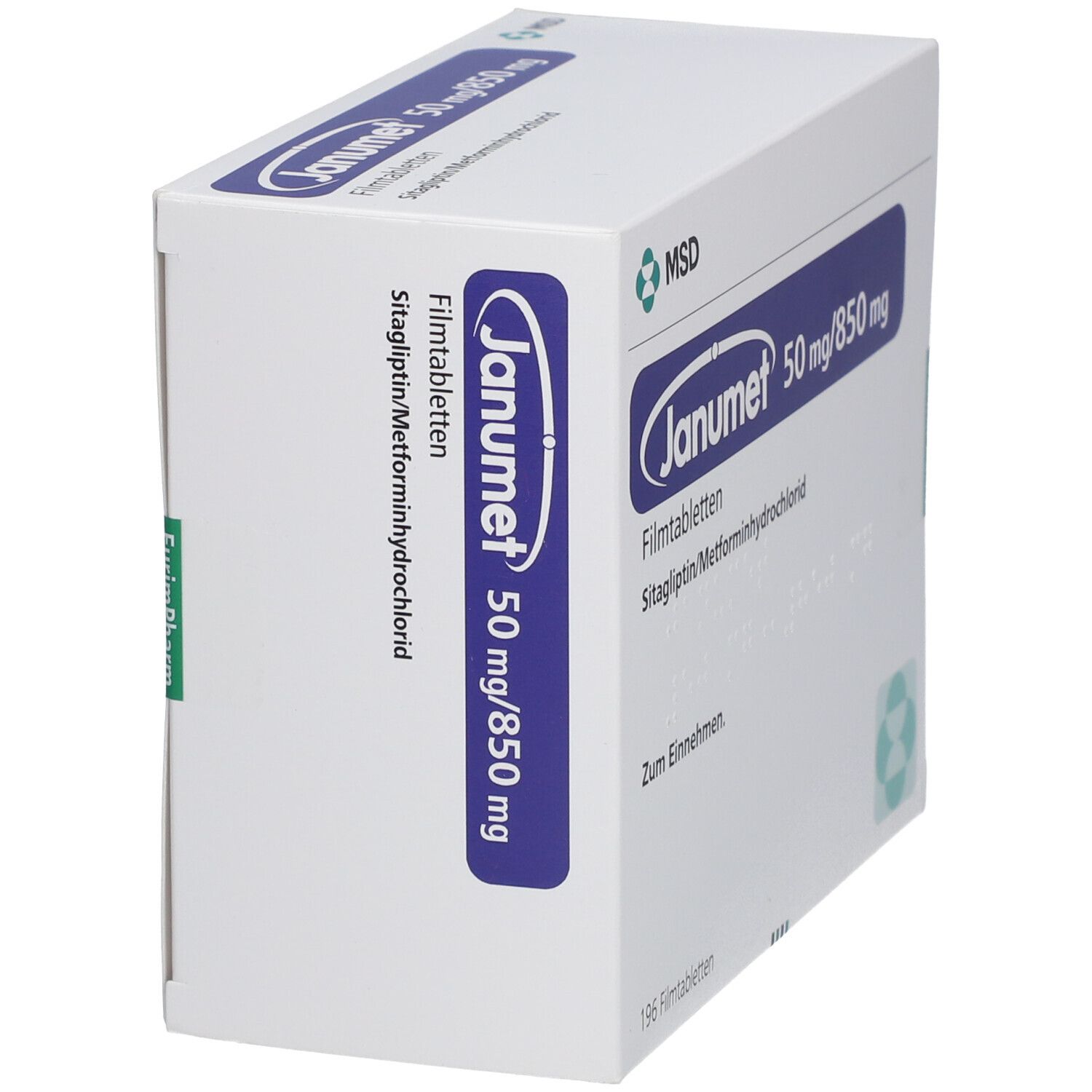 Janumet 50 mg/850 mg Filmtabletten 196 St