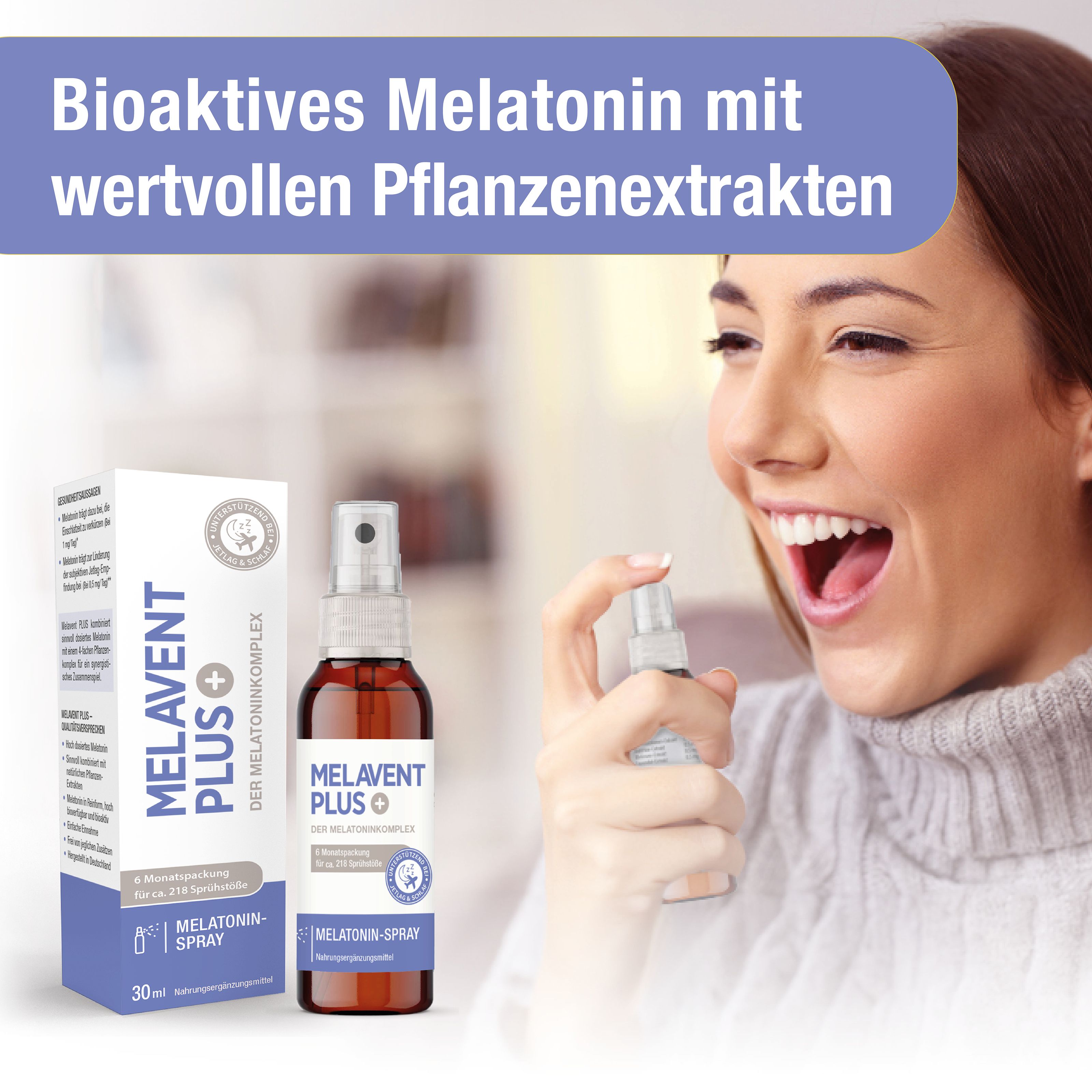 Melavent Plus Spray Melatonin Baldrian Lavendel 30 ml