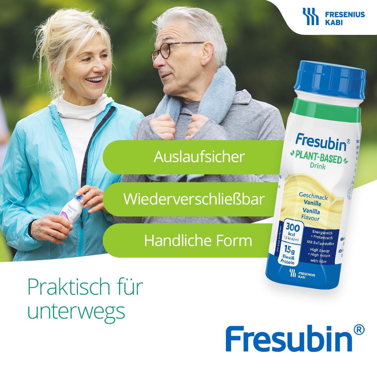 Fresubin Plant-Based Trinknahrung Vanille | Vegane Aufbaukost reich an Vitamin D und Eiweiß