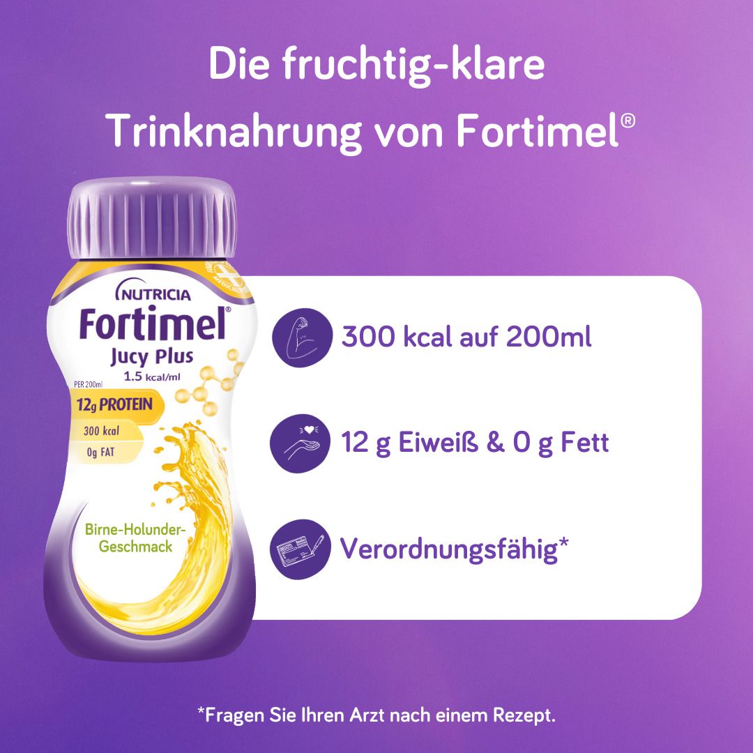 Fortimel Jucy Plus Birne Holunder 32x200 ml Flüssigkeit