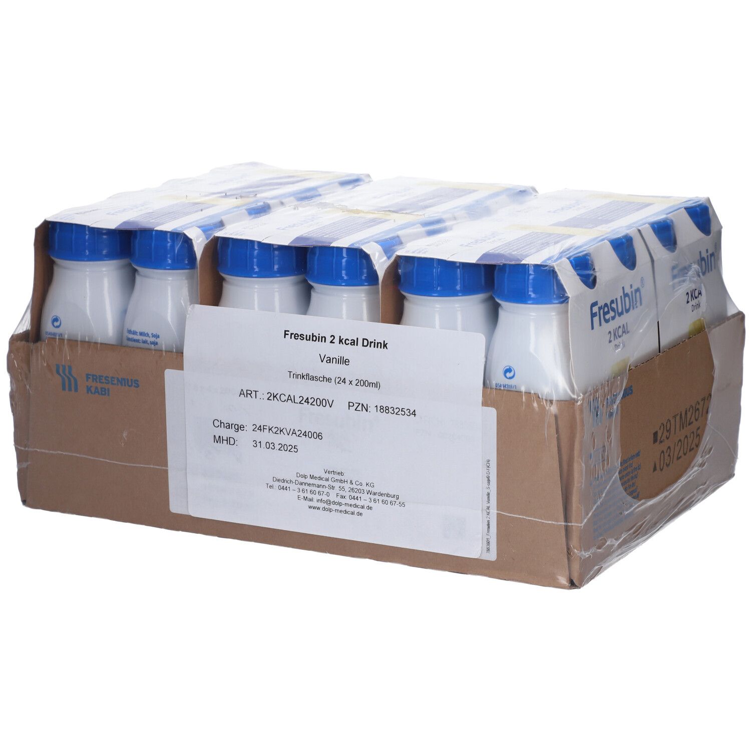 Fresubin 2 kcal Drink Vanille Trinkflaschen im Karton. 24 x 200ml.