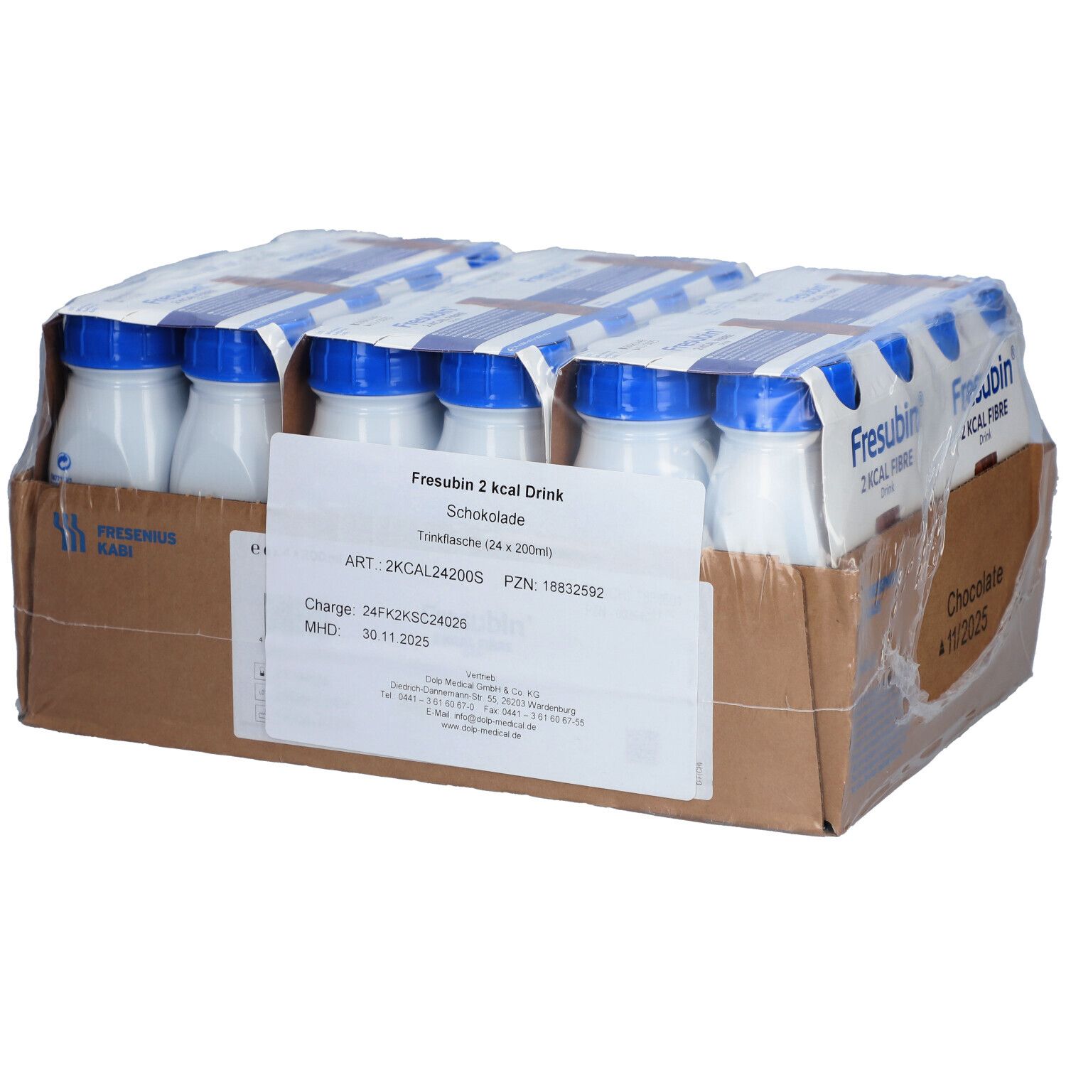 Fresubin 2 kcal Fibre Drink Schokolade Trinkfl. 24x200 ml Lösung