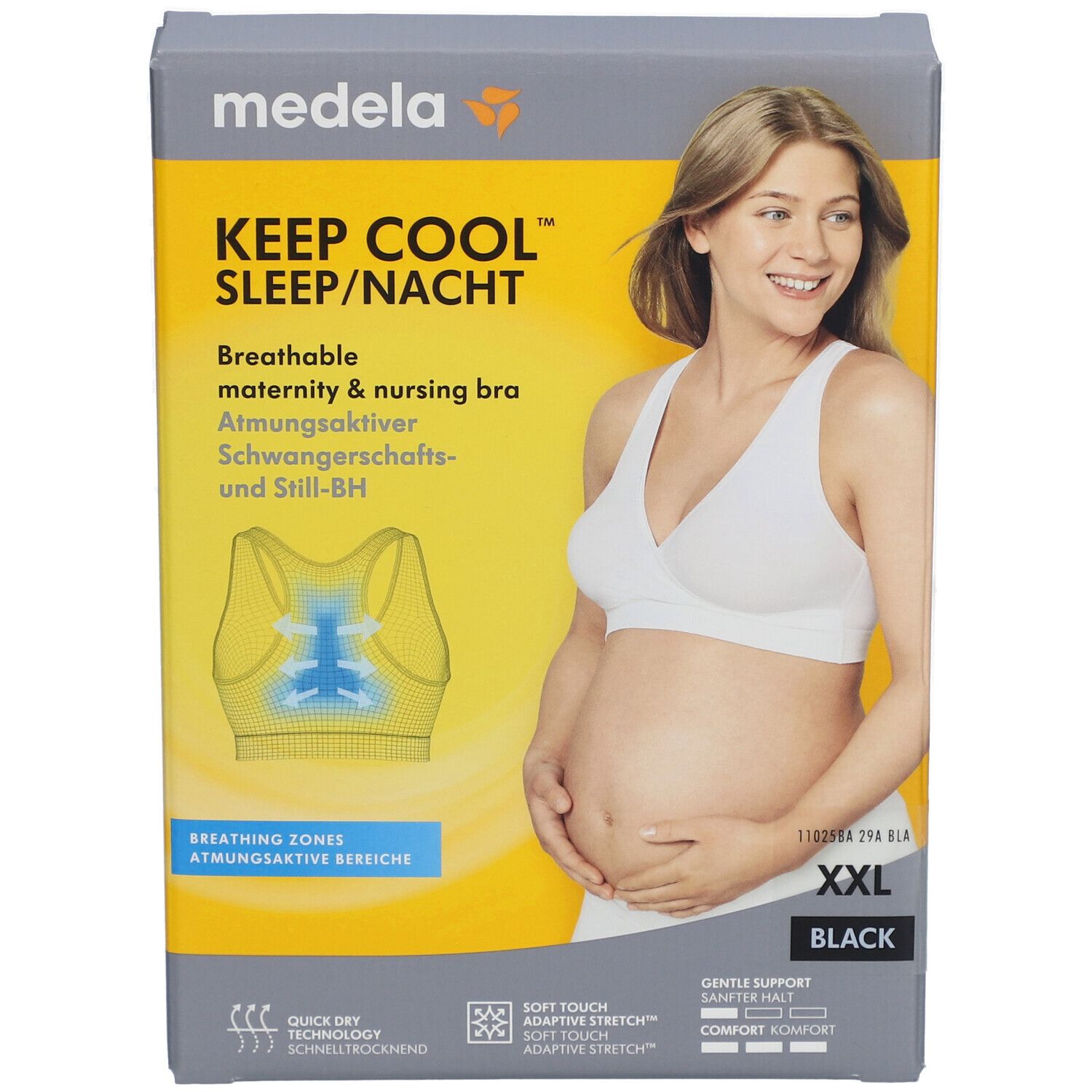 medela Keep Cool™ Schlaf-Bustier für Schwangerschaft und Stillzeit schwarz, Gr. XXL