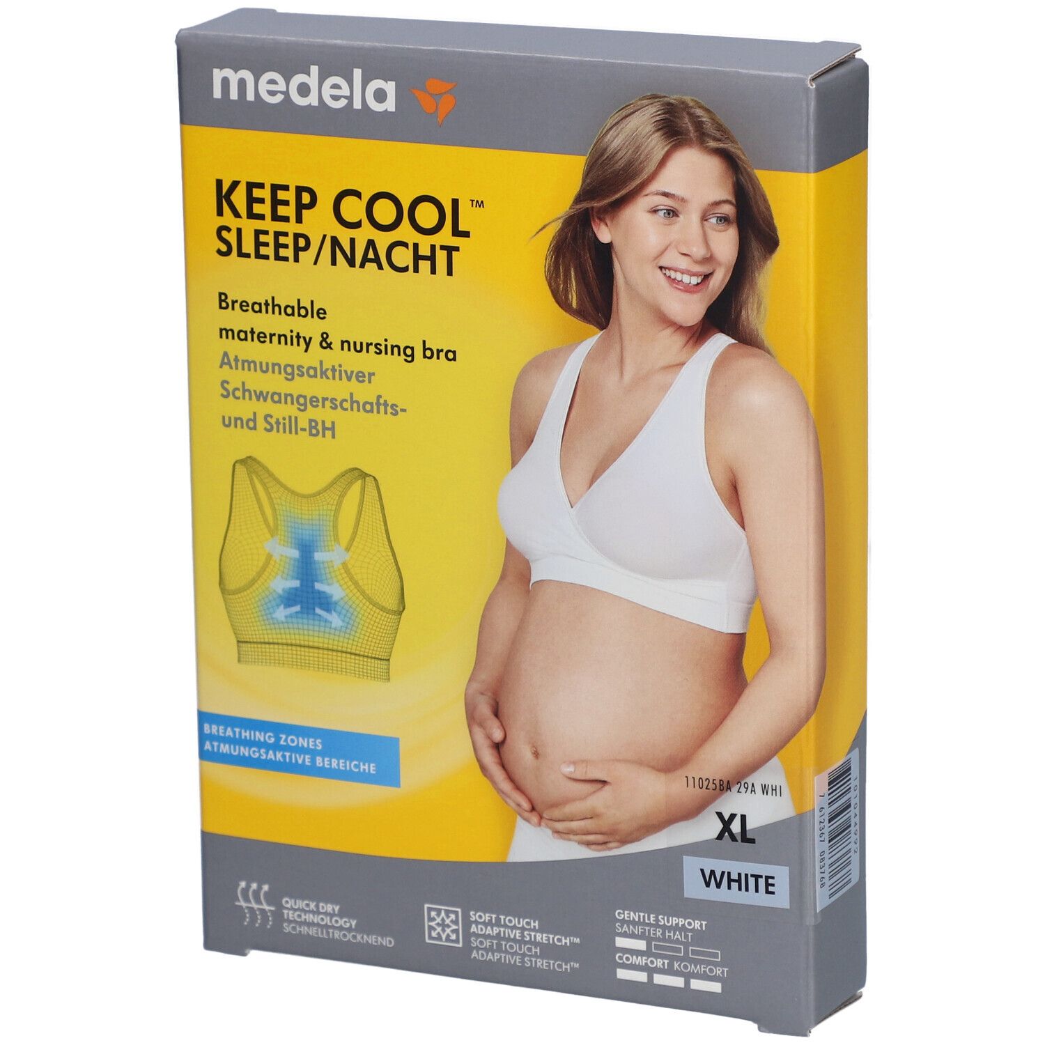 medela Keep Cool™ Schlaf-Bustier für Schwangerschaft und Stillzeit weiß, Gr. XL