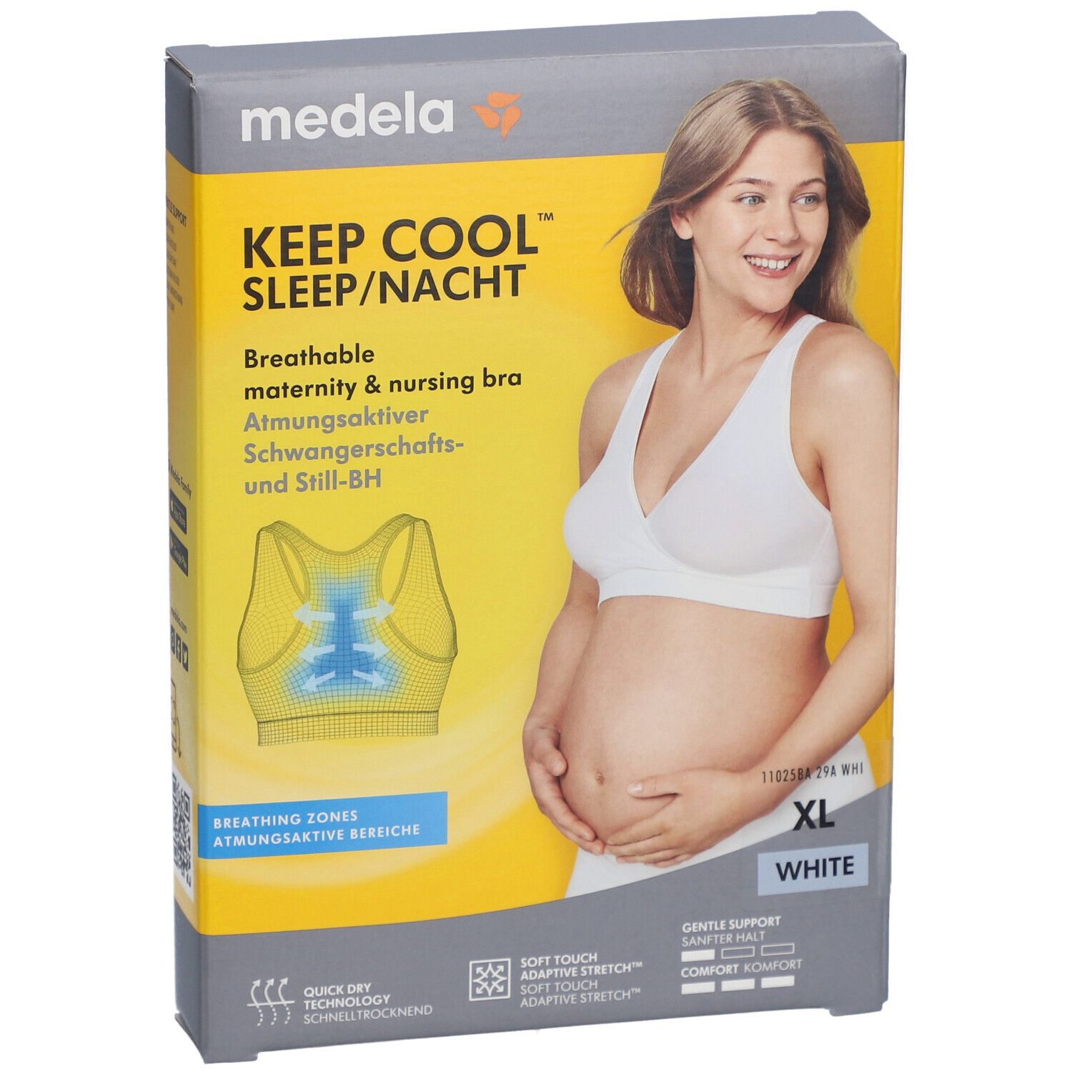 medela Keep Cool™ Schlaf-Bustier für Schwangerschaft und Stillzeit weiß, Gr. XL