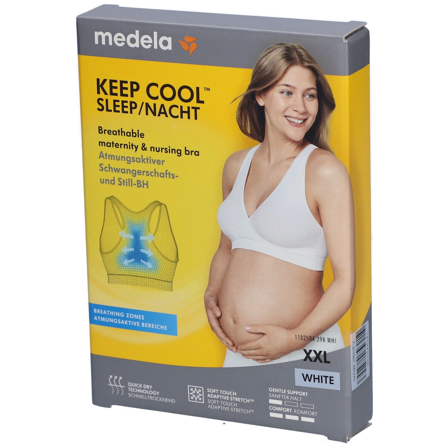 medela Keep Cool™ Schlaf-Bustier für Schwangerschaft und Stillzeit weiß, Gr. XXL