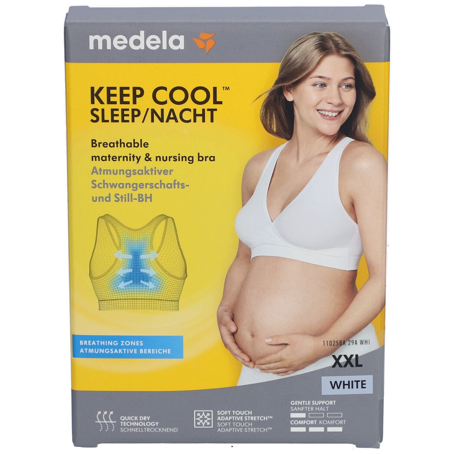 medela Keep Cool™ Schlaf-Bustier für Schwangerschaft und Stillzeit weiß, Gr. XXL