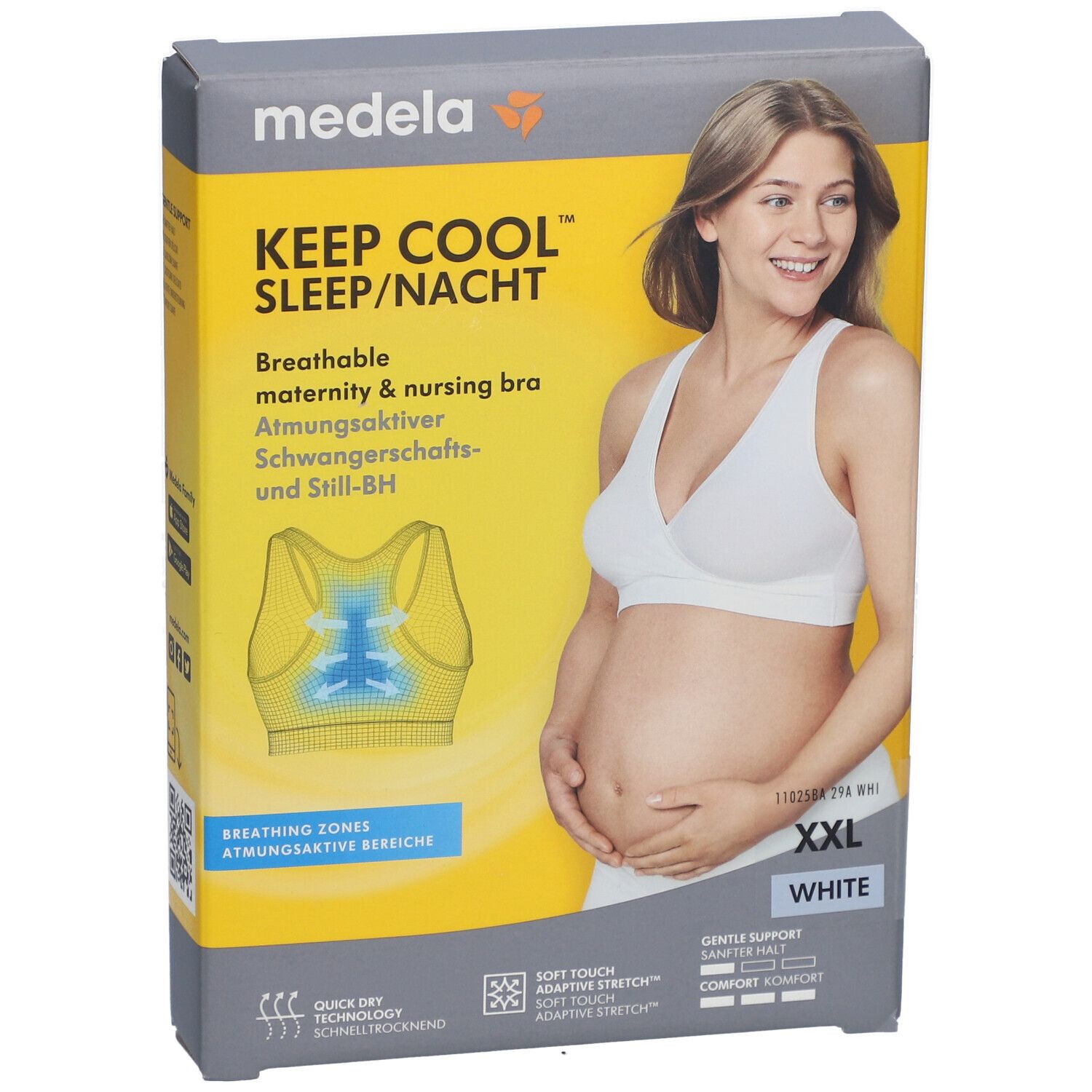 medela Keep Cool™ Schlaf-Bustier für Schwangerschaft und Stillzeit weiß, Gr. XXL