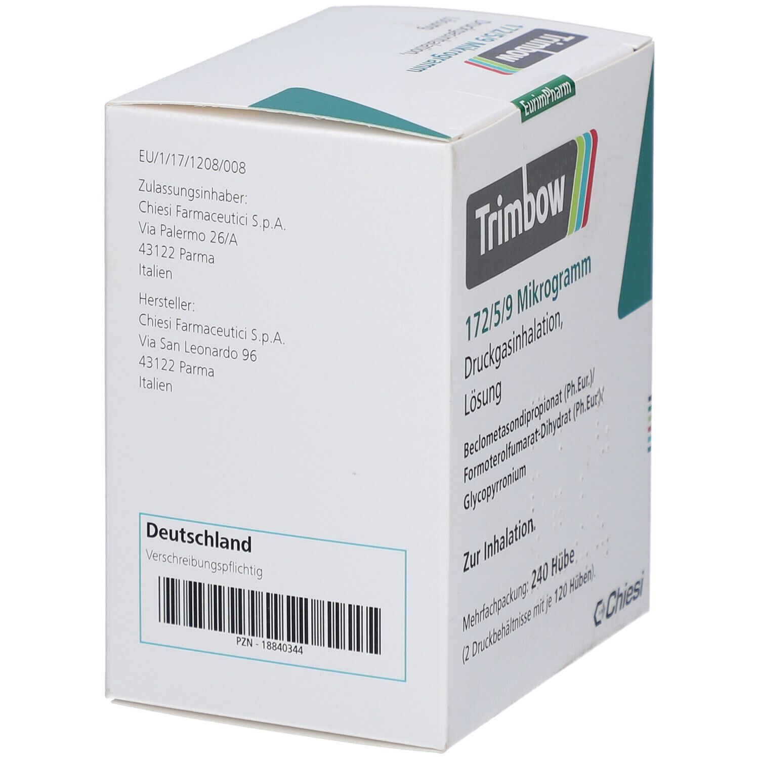 TRIMBOW 172 µg/5 µg/9 µg 120 Hub Druckgasinhalat.