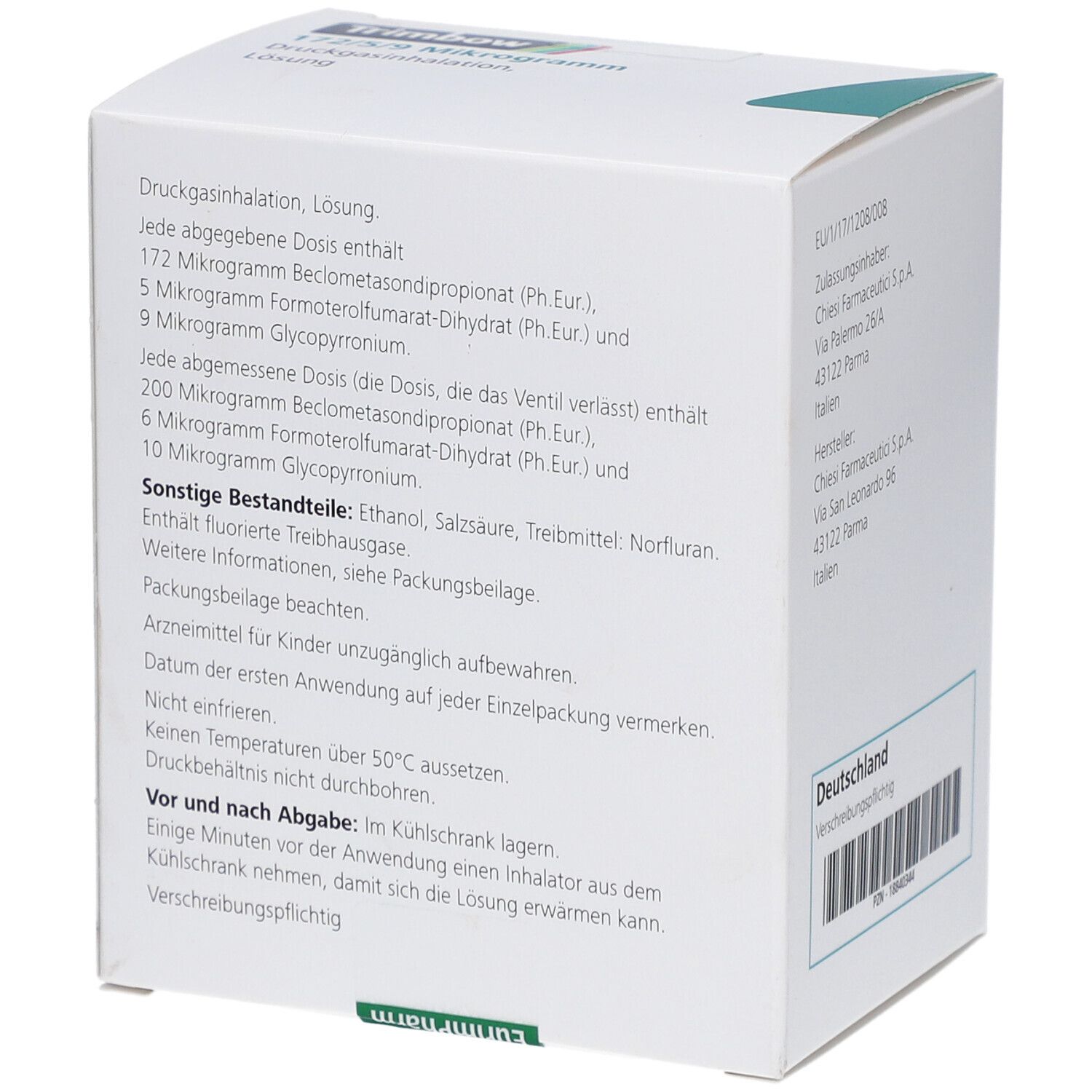 TRIMBOW 172 µg/5 µg/9 µg 120 Hub Druckgasinhalat.