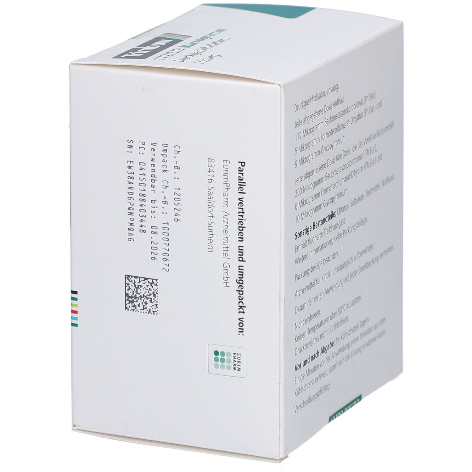 TRIMBOW 172 µg/5 µg/9 µg 120 Hub Druckgasinhalat.