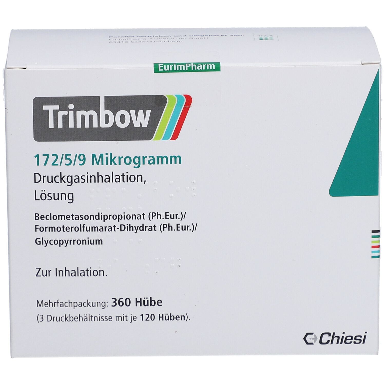 TRIMBOW 172 µg/5 µg/9 µg 120 Hub Druckgasinhalat.