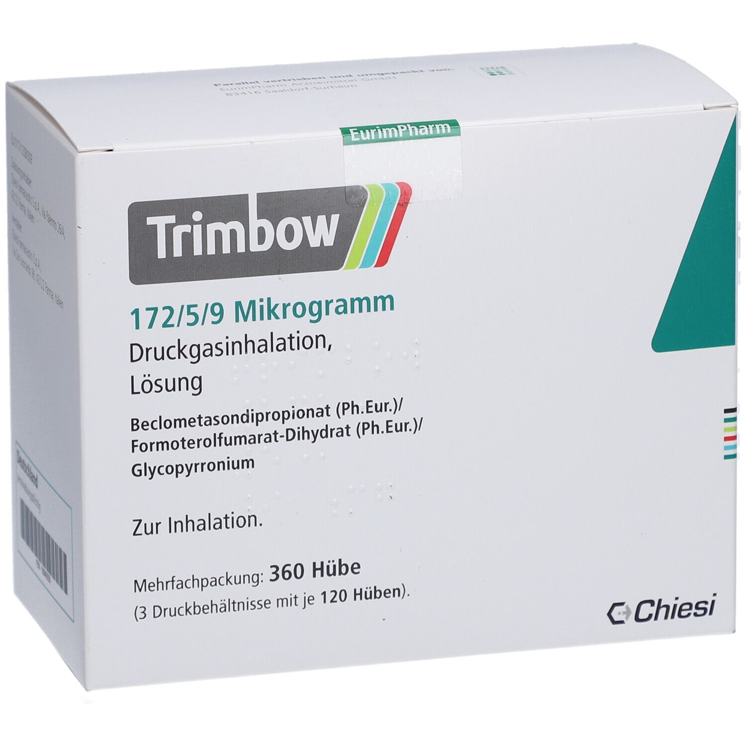 TRIMBOW 172 µg/5 µg/9 µg 120 Hub Druckgasinhalat.