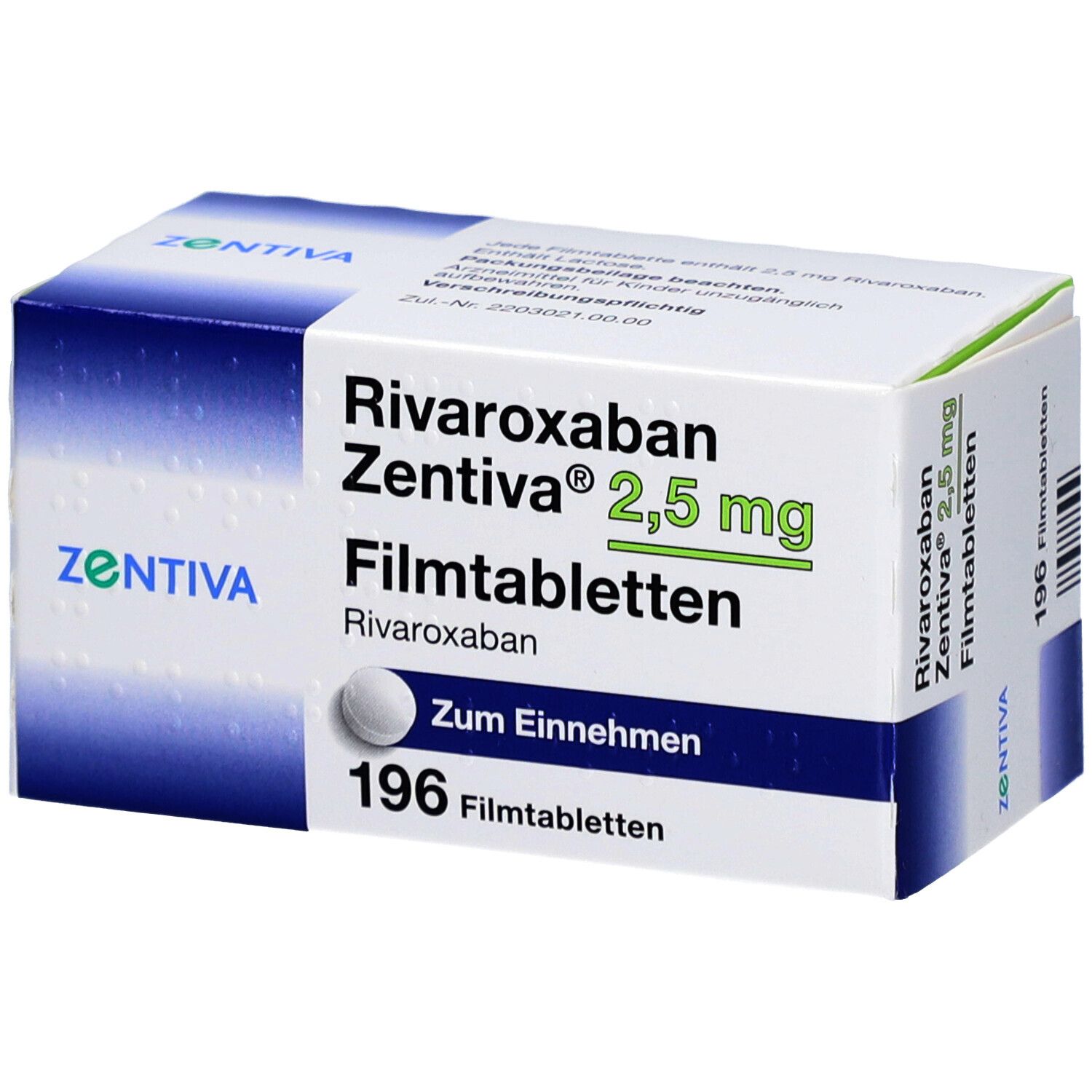 RIVAROXABAN Zentiva 2,5 mg Filmtabletten
