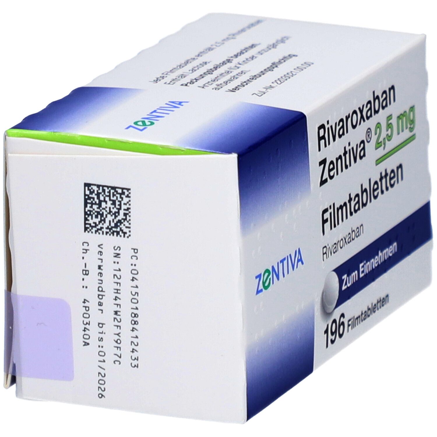 Rivaroxaban Zentiva 2,5 mg Filmtabletten 196 St