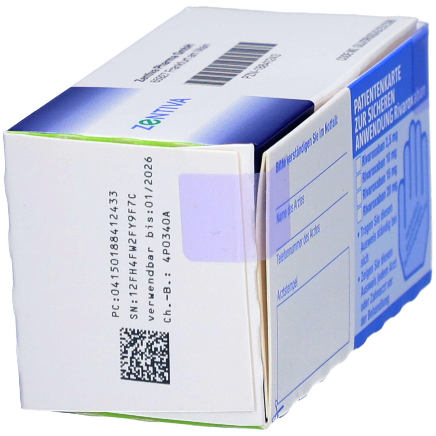RIVAROXABAN Zentiva 2,5 mg Filmtabletten