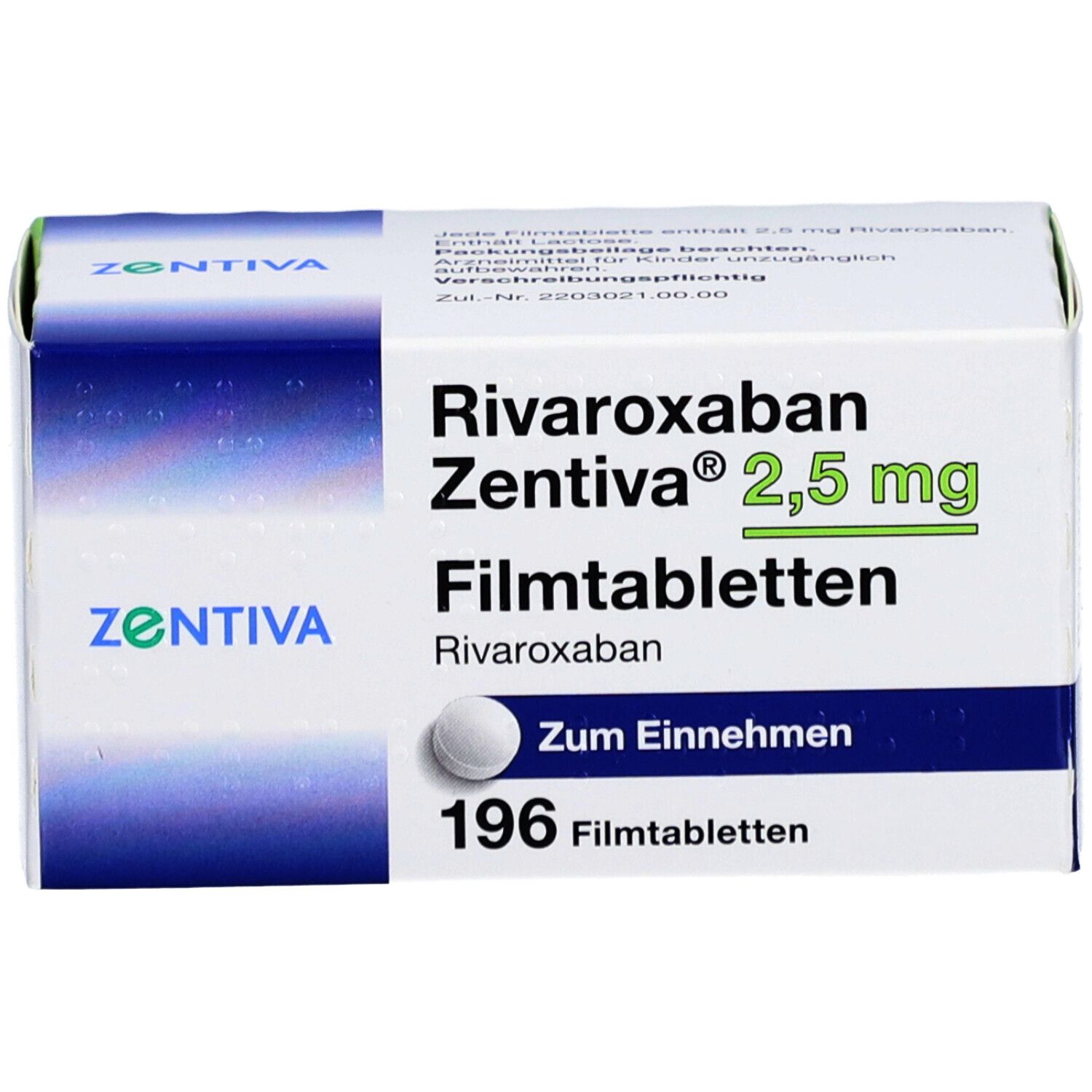 RIVAROXABAN Zentiva 2,5 mg Filmtabletten