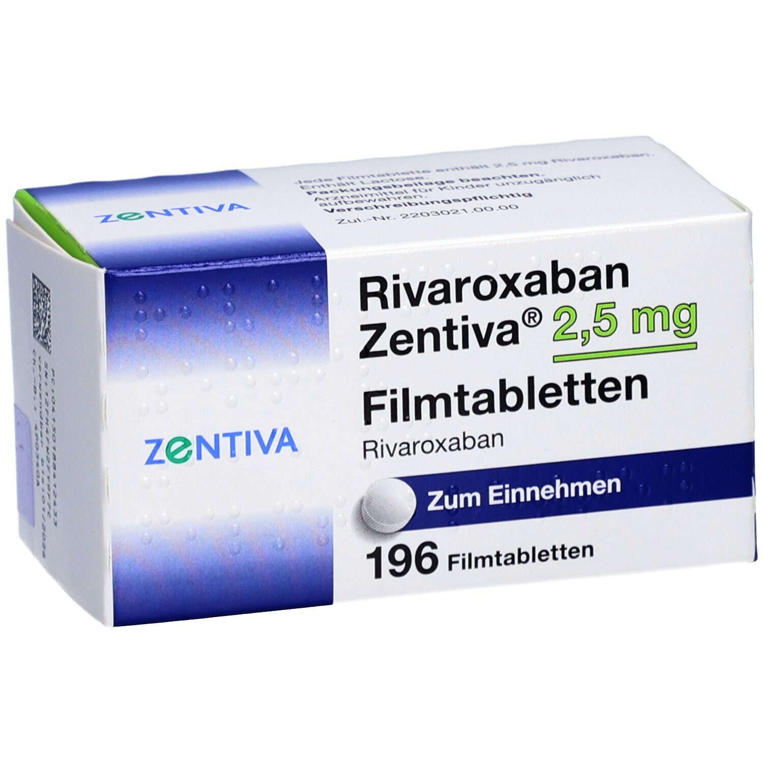 RIVAROXABAN Zentiva 2,5 mg Filmtabletten
