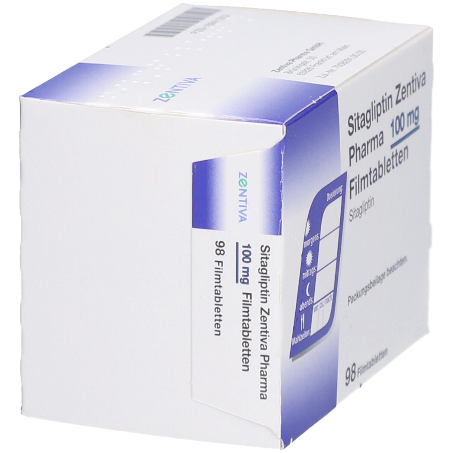 SITAGLIPTIN Zentiva Pharma 100 mg Filmtabletten