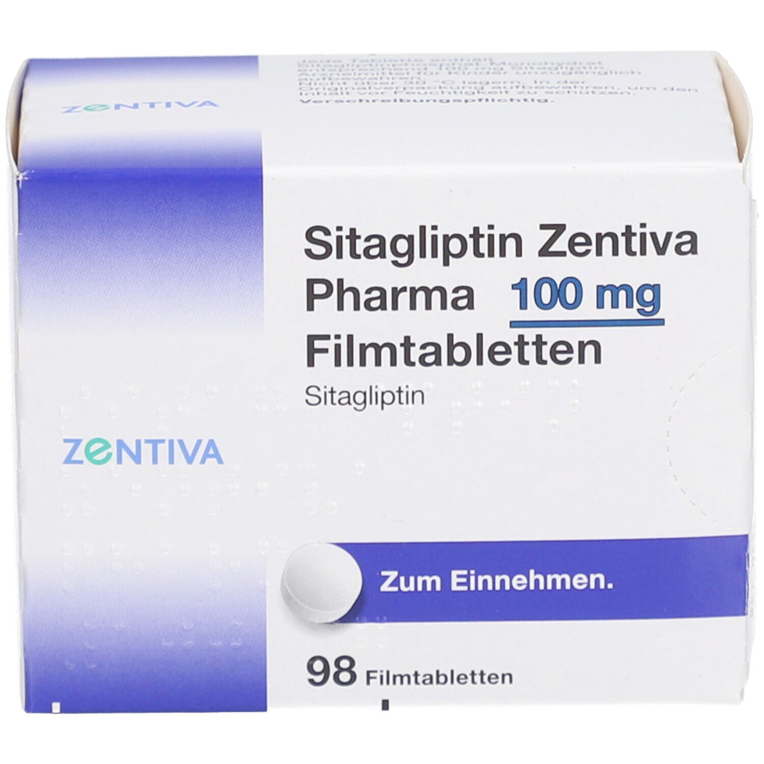 SITAGLIPTIN Zentiva Pharma 100 mg Filmtabletten