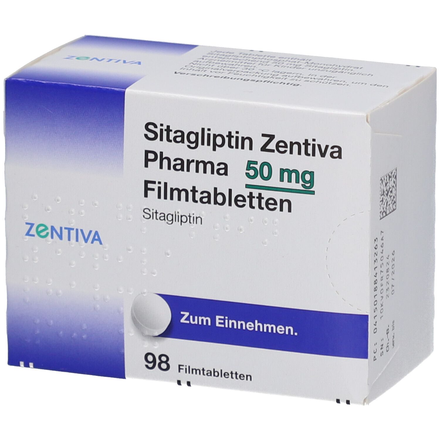 SITAGLIPTIN Zentiva Pharma 50 mg Filmtabletten