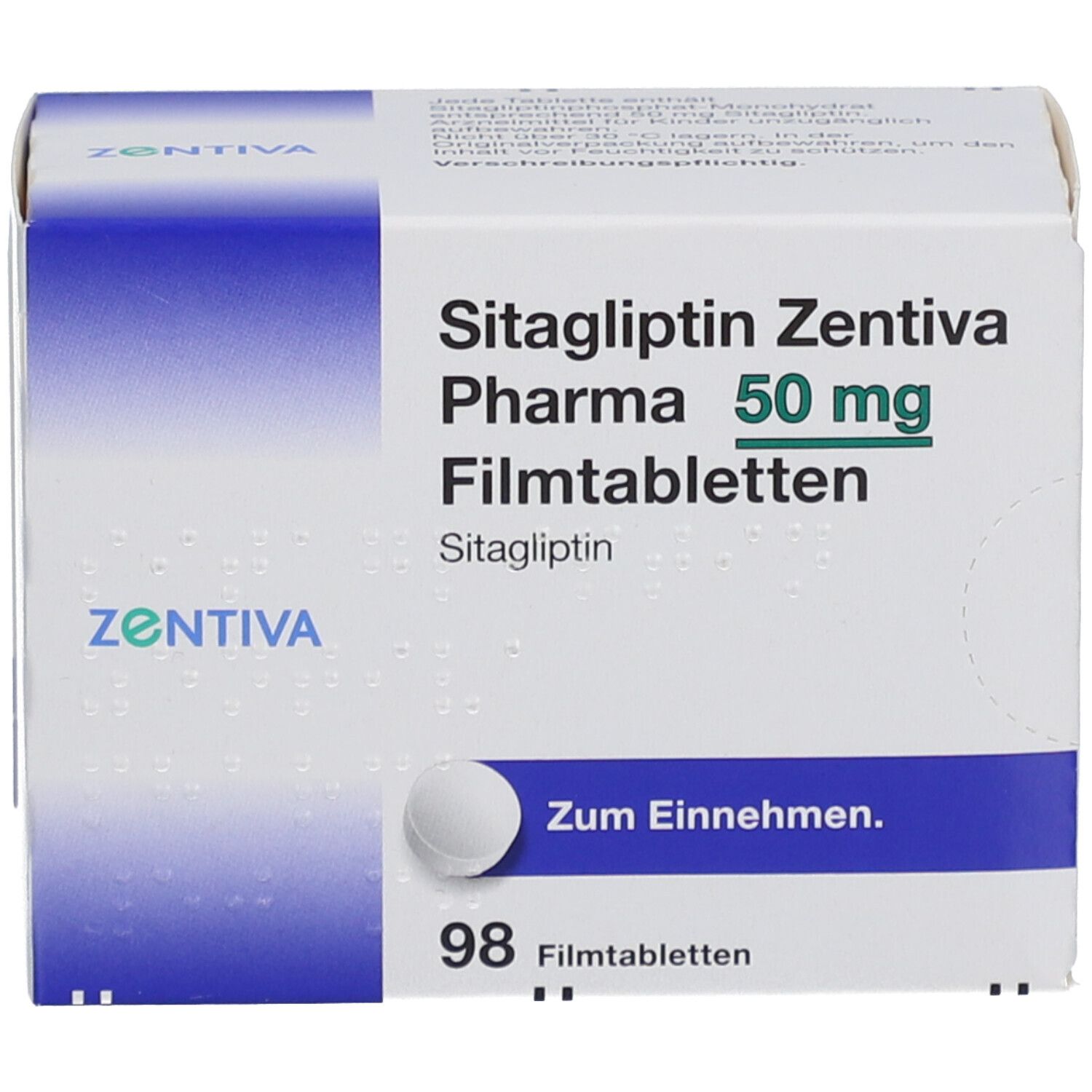 SITAGLIPTIN Zentiva Pharma 50 mg Filmtabletten