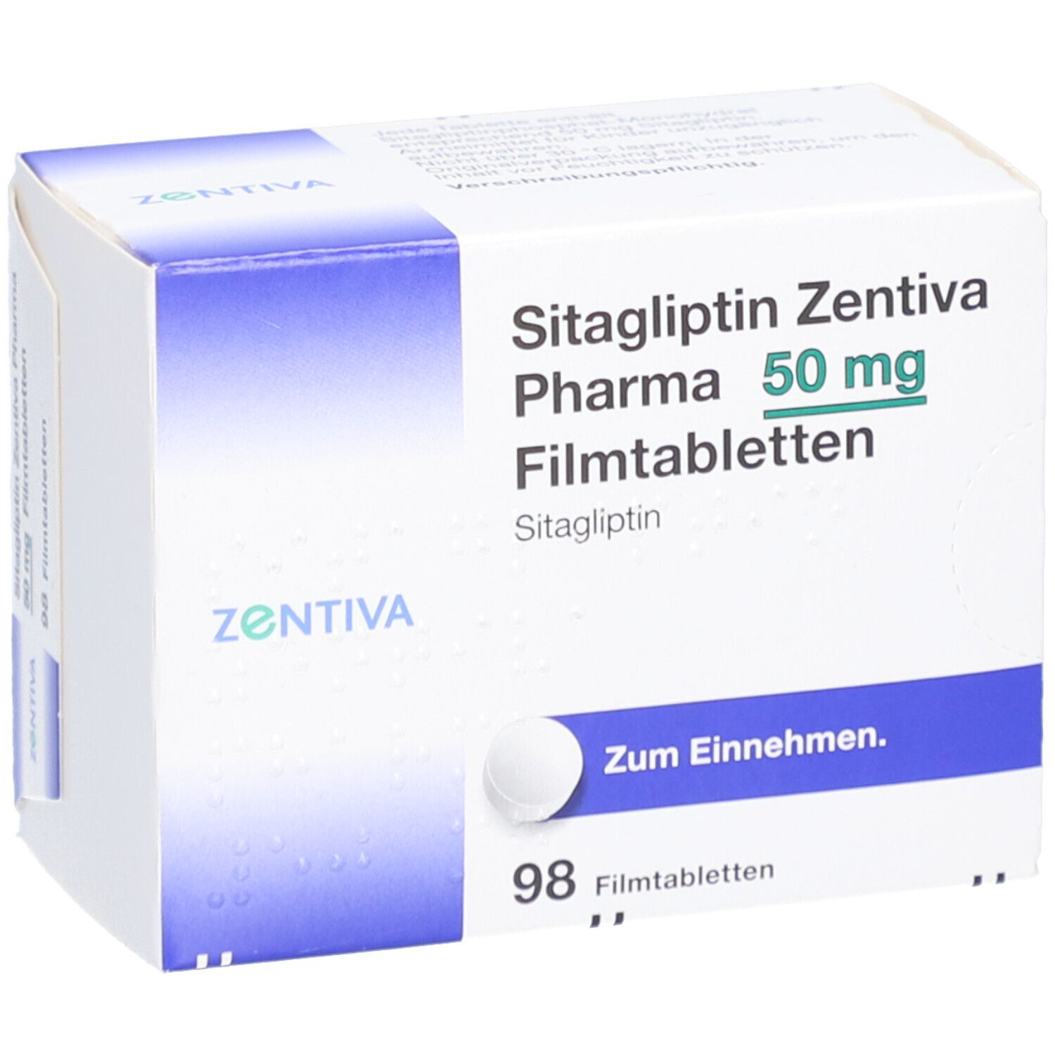 SITAGLIPTIN Zentiva Pharma 50 mg Filmtabletten