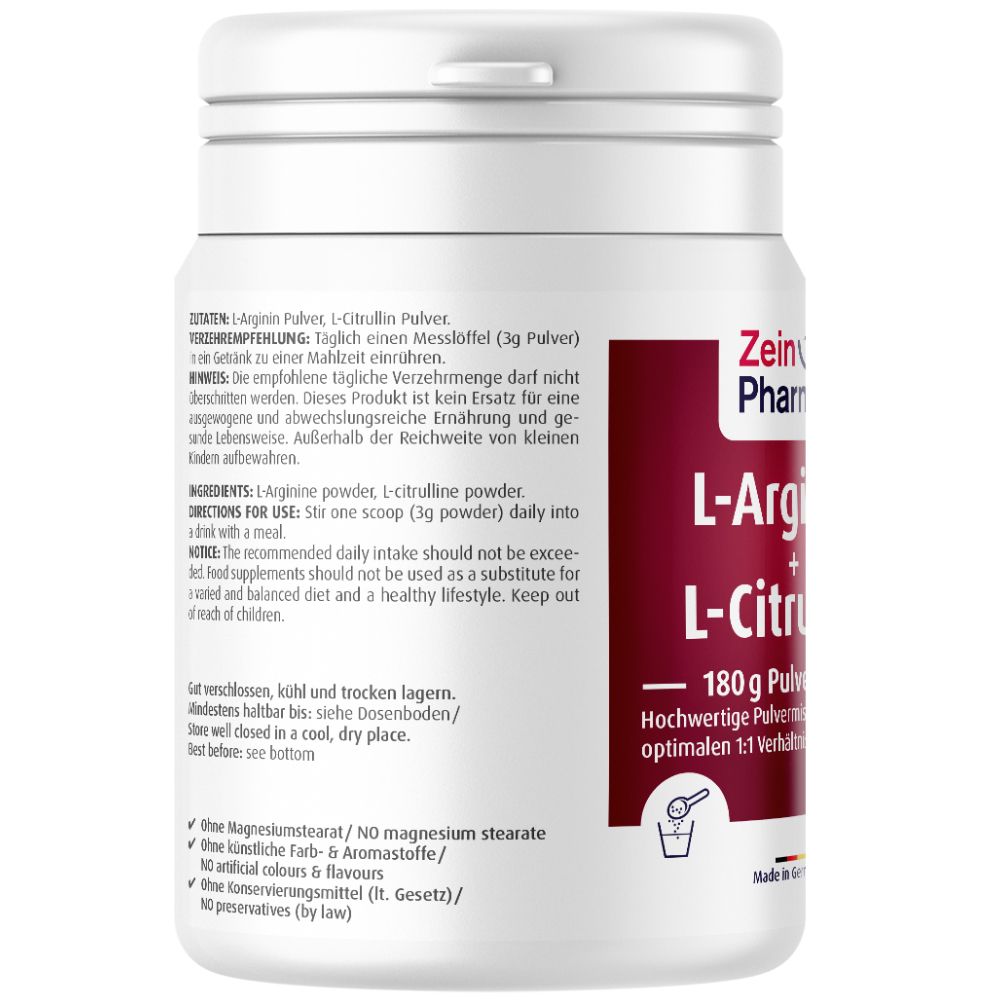 L-Arginin & L-Citrullin Pulver 180 g