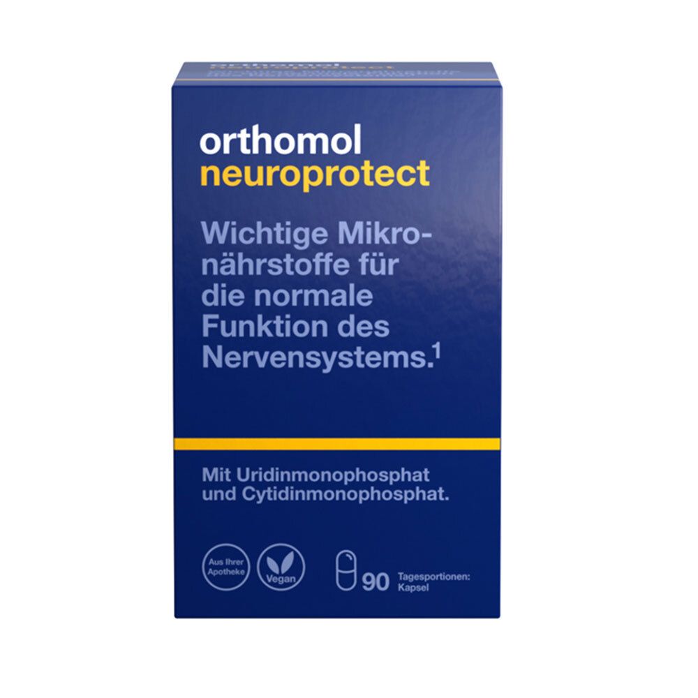 Orthomol Neuroprotect – Mikronährstoffe für die normale Funktion des Nervensystems - mit Uridin- und Cytidinmonophosphat - Kapseln