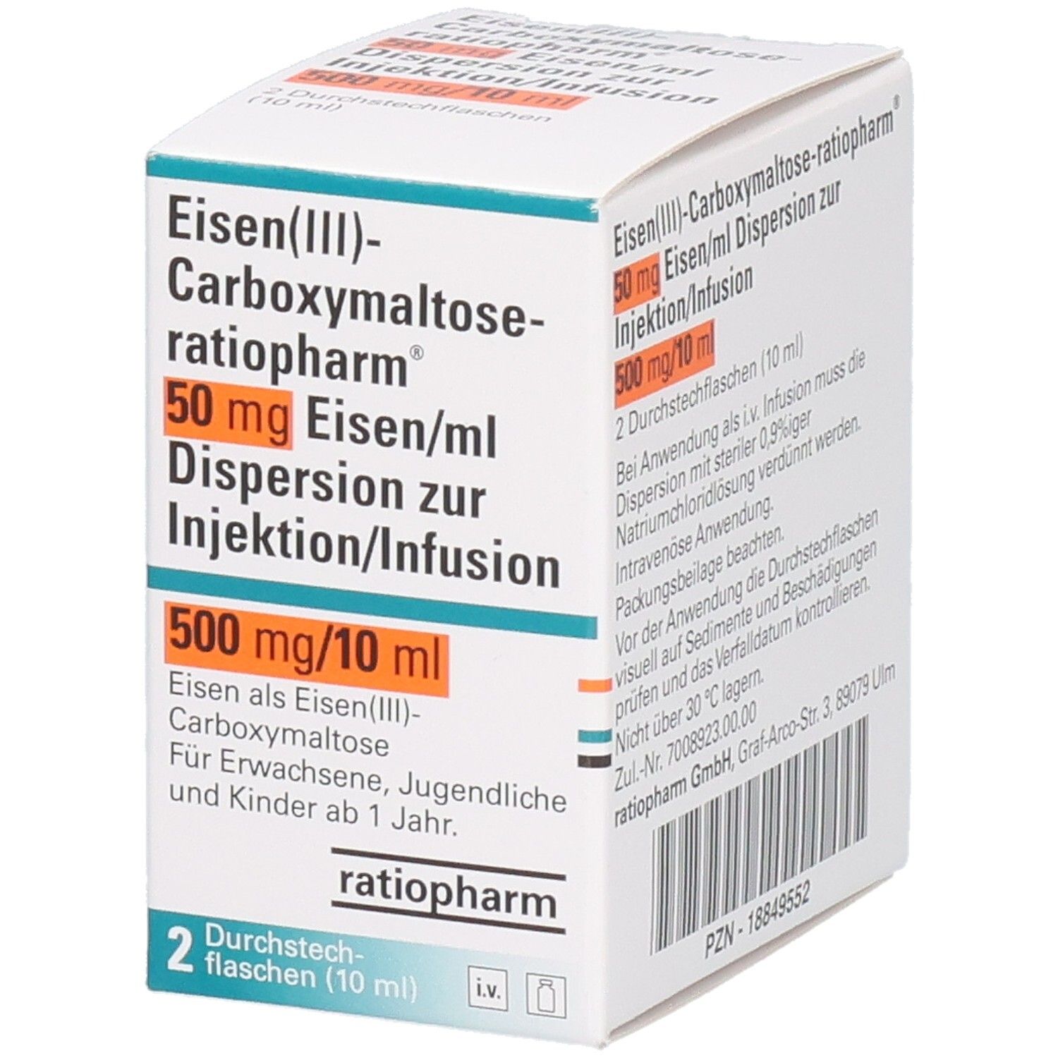 EISEN III-CARBOXYMALTOSE-ratio 50mg Eisen/ml 500mg