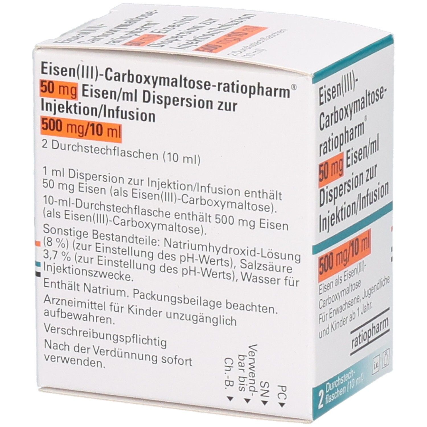 EISEN III-CARBOXYMALTOSE-ratio 50mg Eisen/ml 500mg