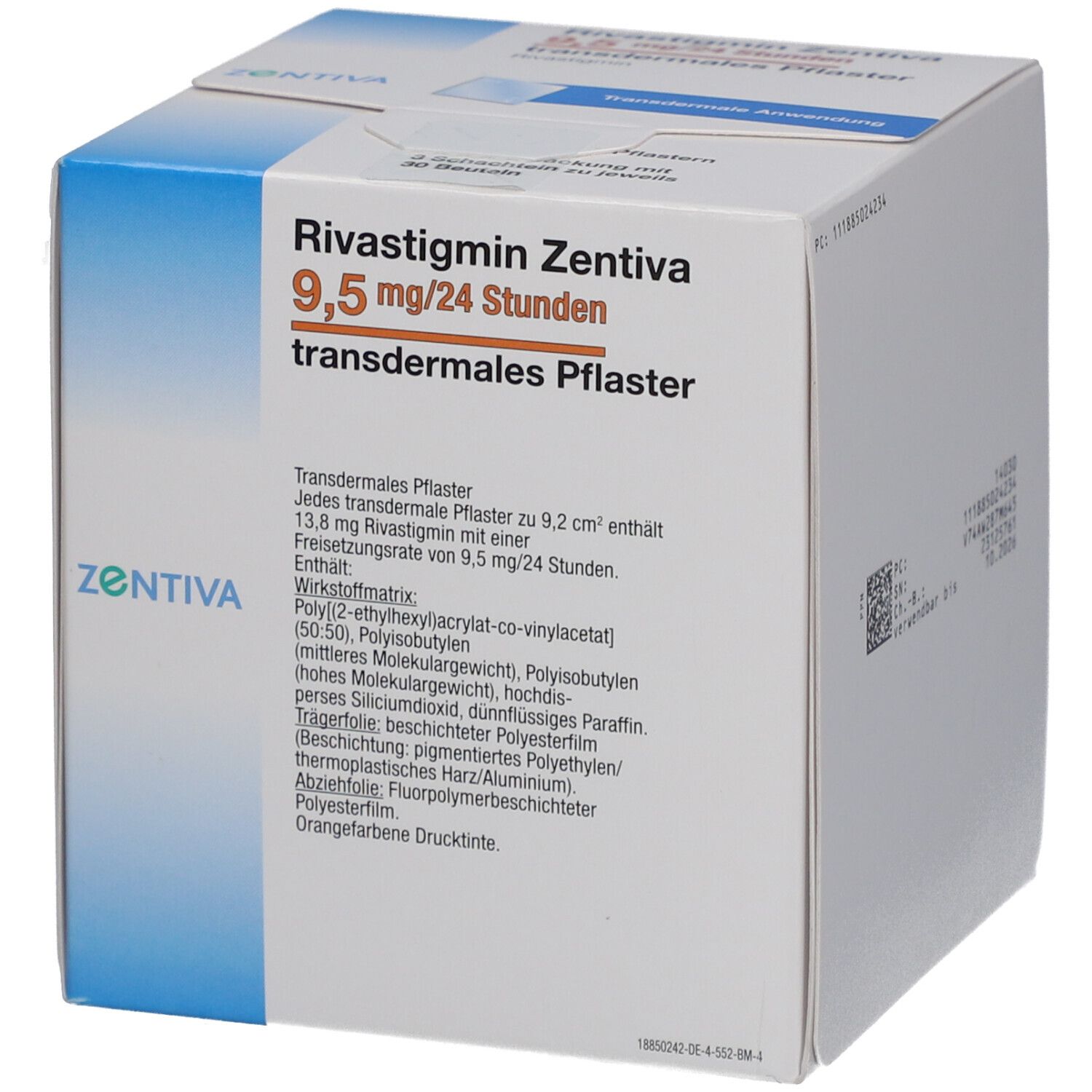 RIVASTIGMIN Zentiva 9,5 mg/24 Std.transd.Pflaster