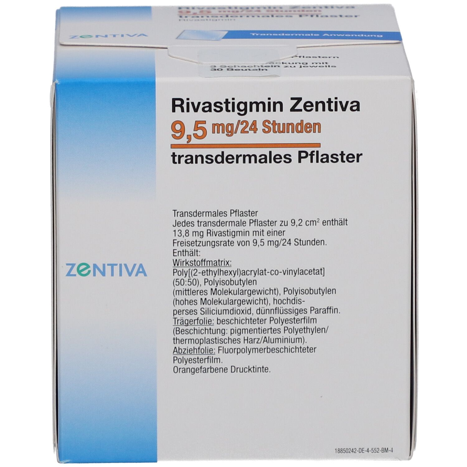 RIVASTIGMIN Zentiva 9,5 mg/24 Std.transd.Pflaster
