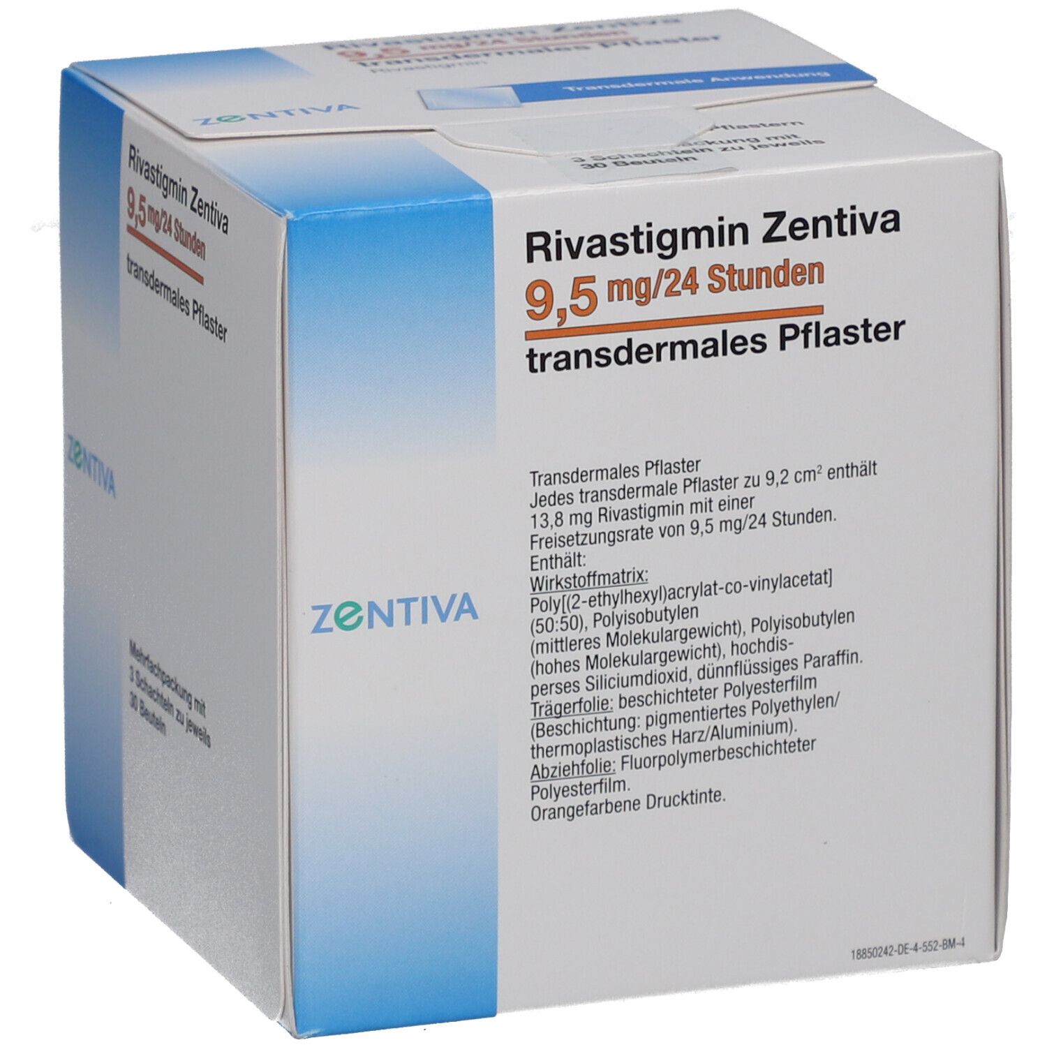 RIVASTIGMIN Zentiva 9,5 mg/24 Std.transd.Pflaster