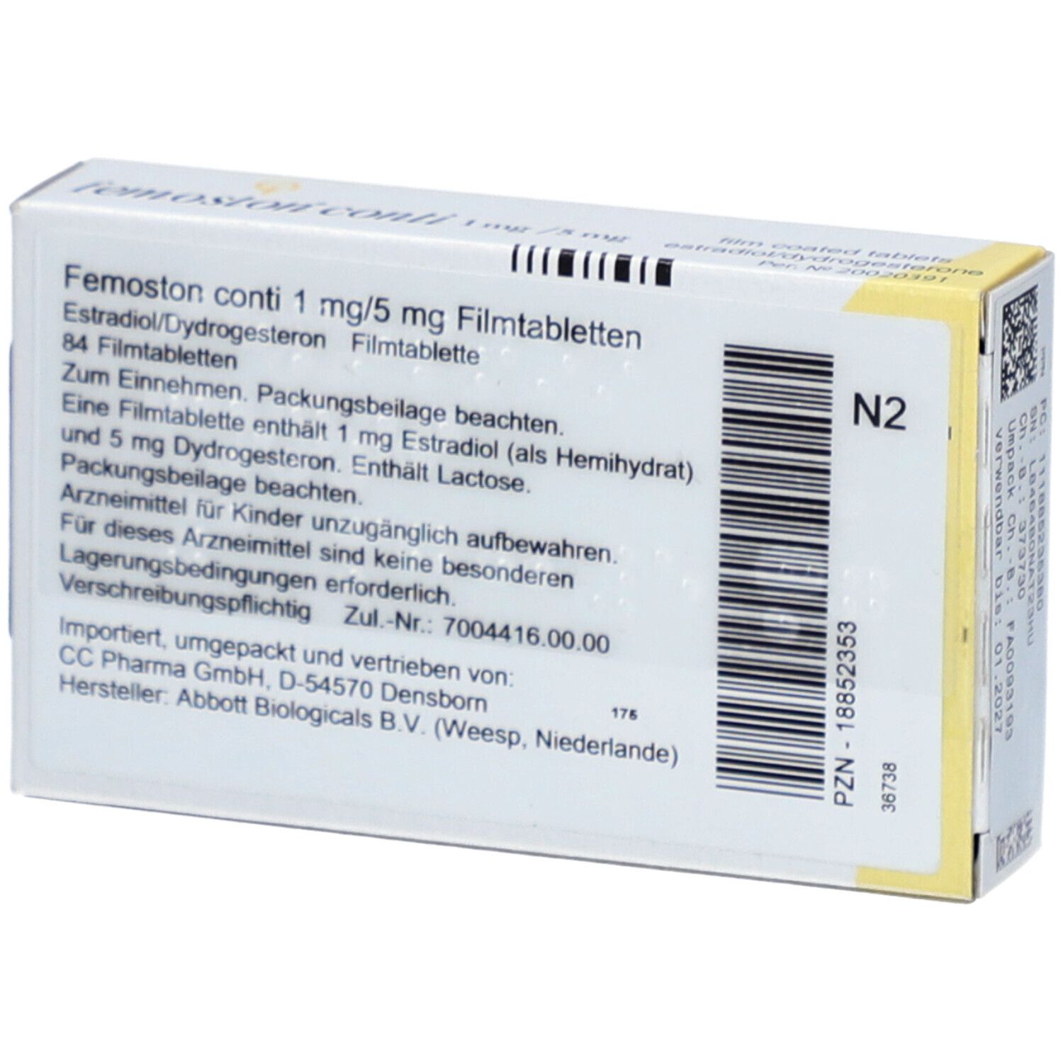 FEMOSTON conti 1 mg/5 mg Filmtabletten