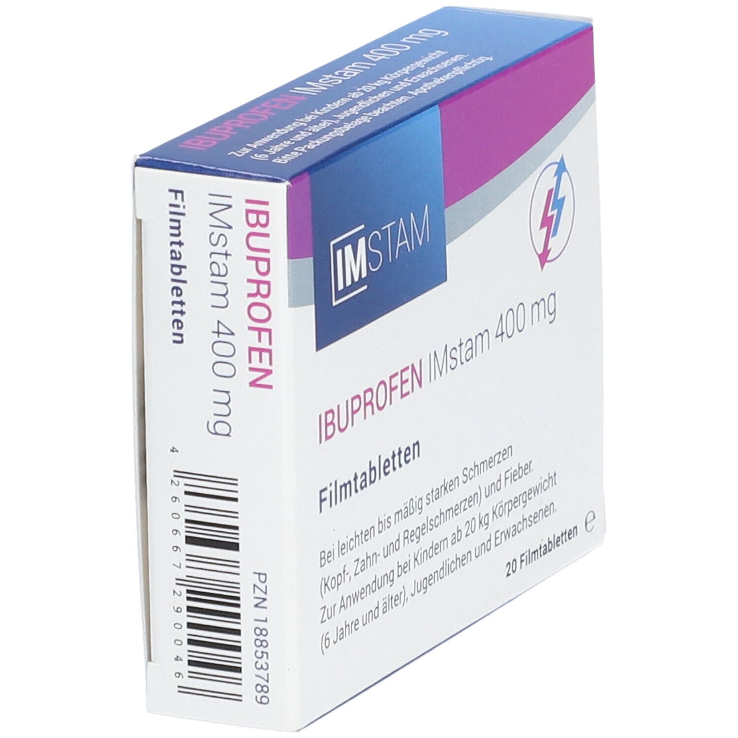 Ibuprofen IMstam 400 mg Filmtabletten 20 St