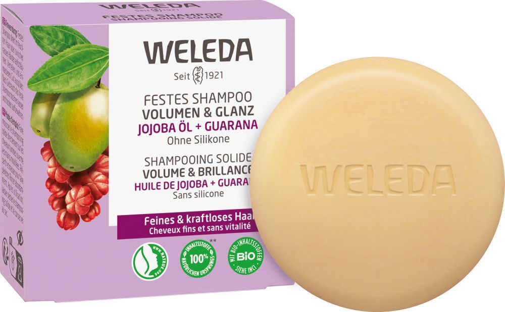 Weleda Festes Shampoo Volumen & Glanz - für feines & kraftloses Haar