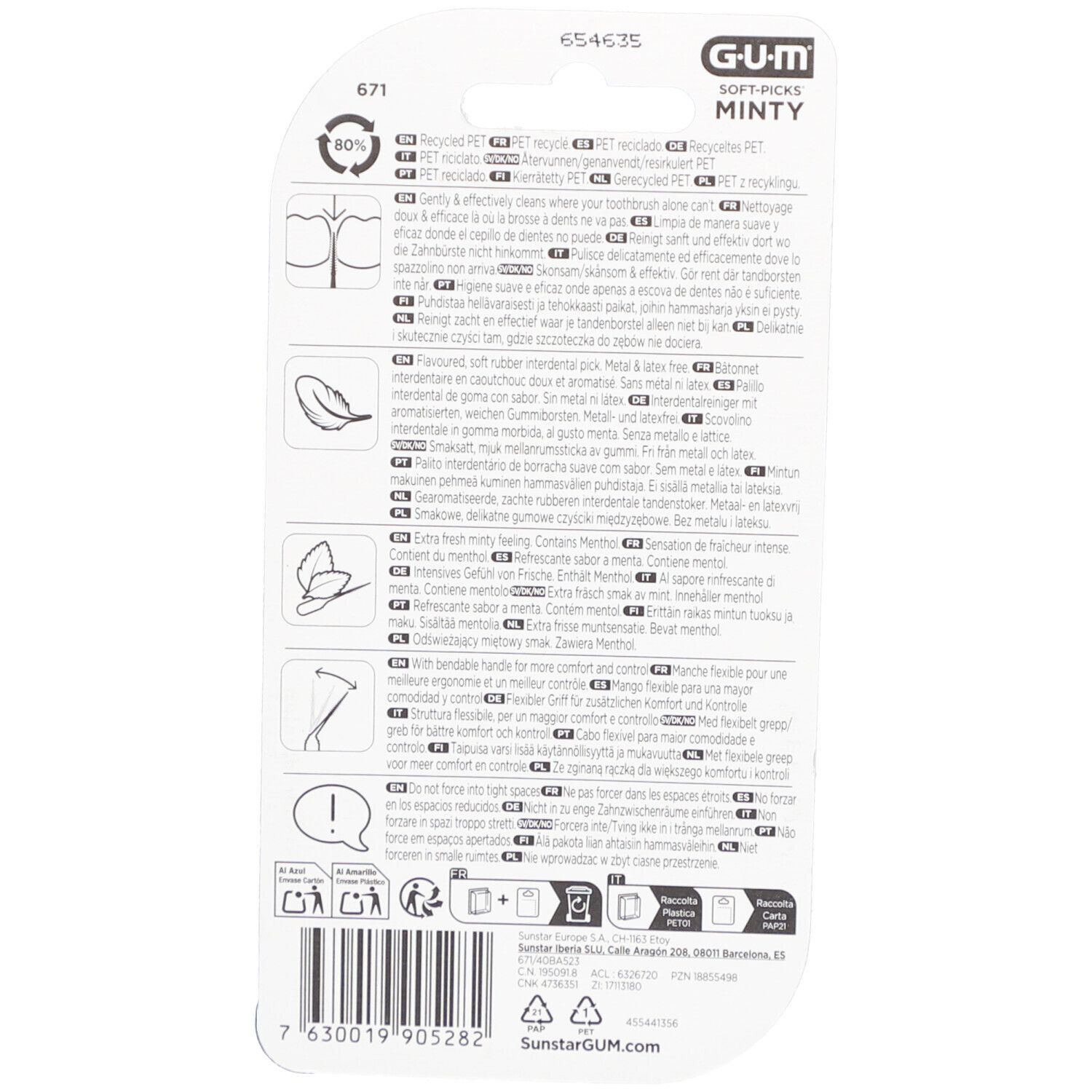 GUM SOFT-PICKS MINTY large