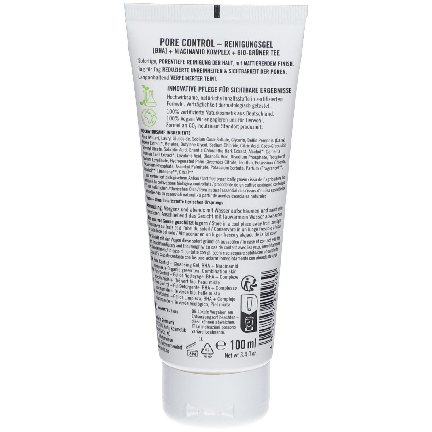 Pore Control Reinigungsgel BHA & grüner Tee 100 ml Gel