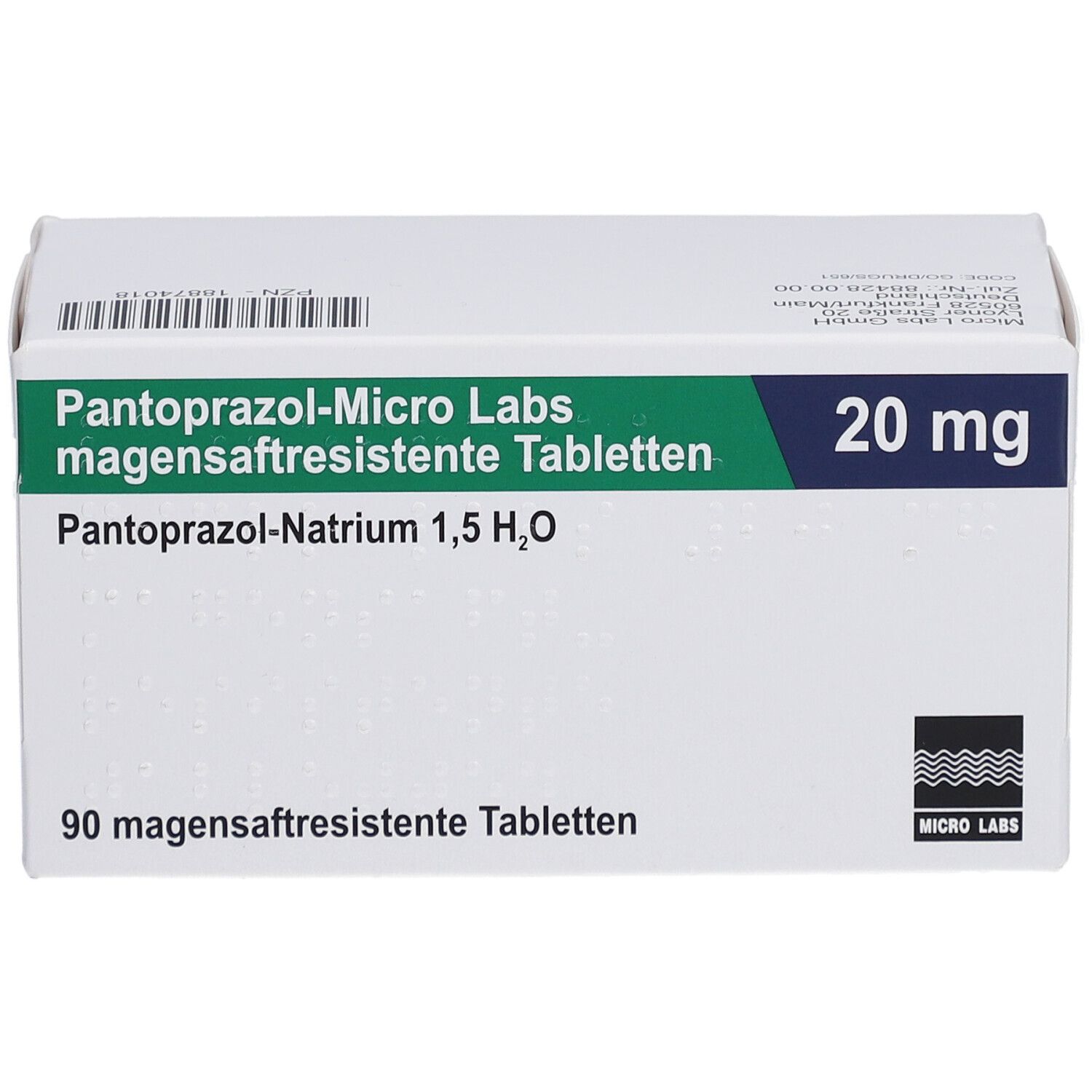 PANTOPRAZOL-Micro Labs 20 mg magensaftr.Tabletten