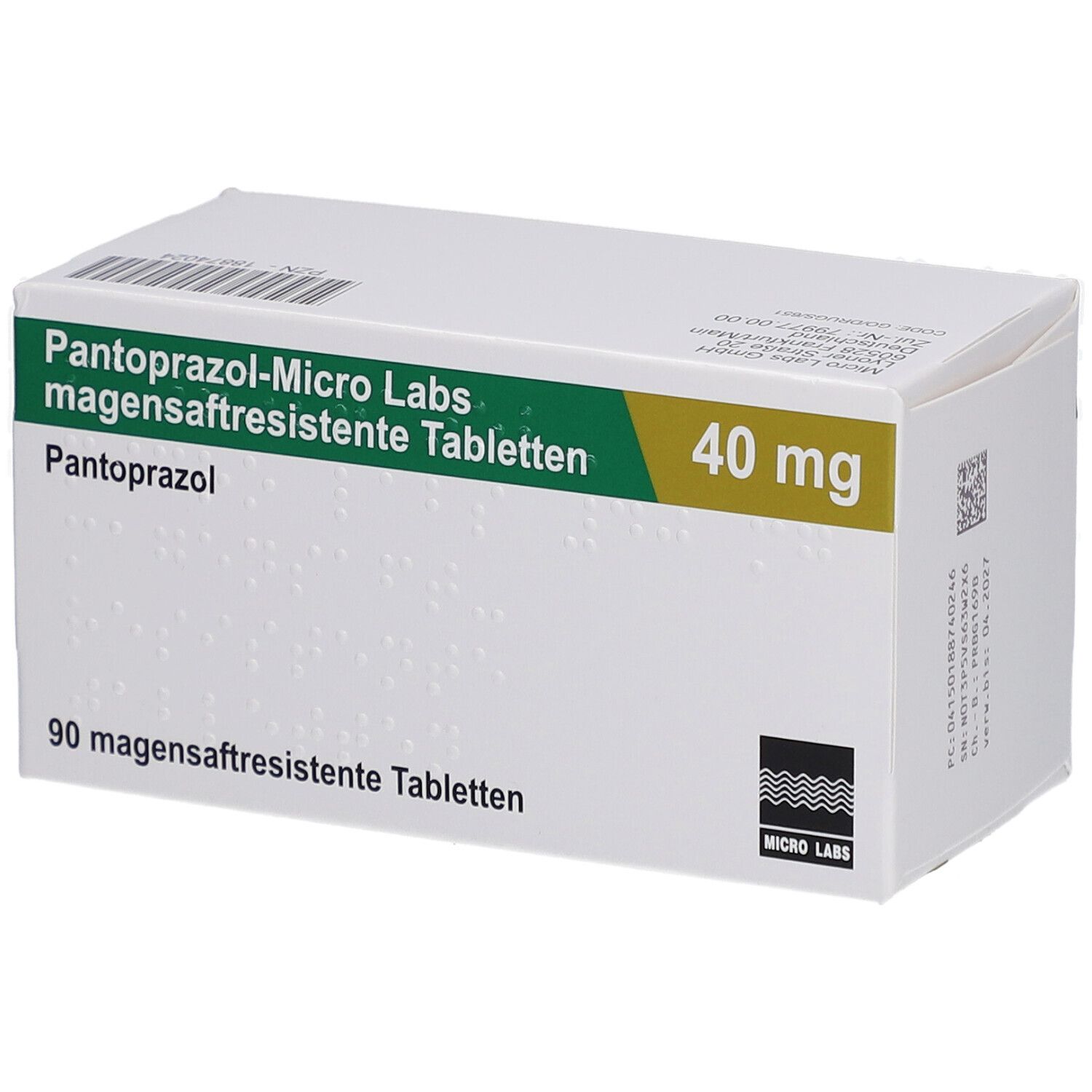 PANTOPRAZOL-Micro Labs 40 mg magensaftr.Tabletten