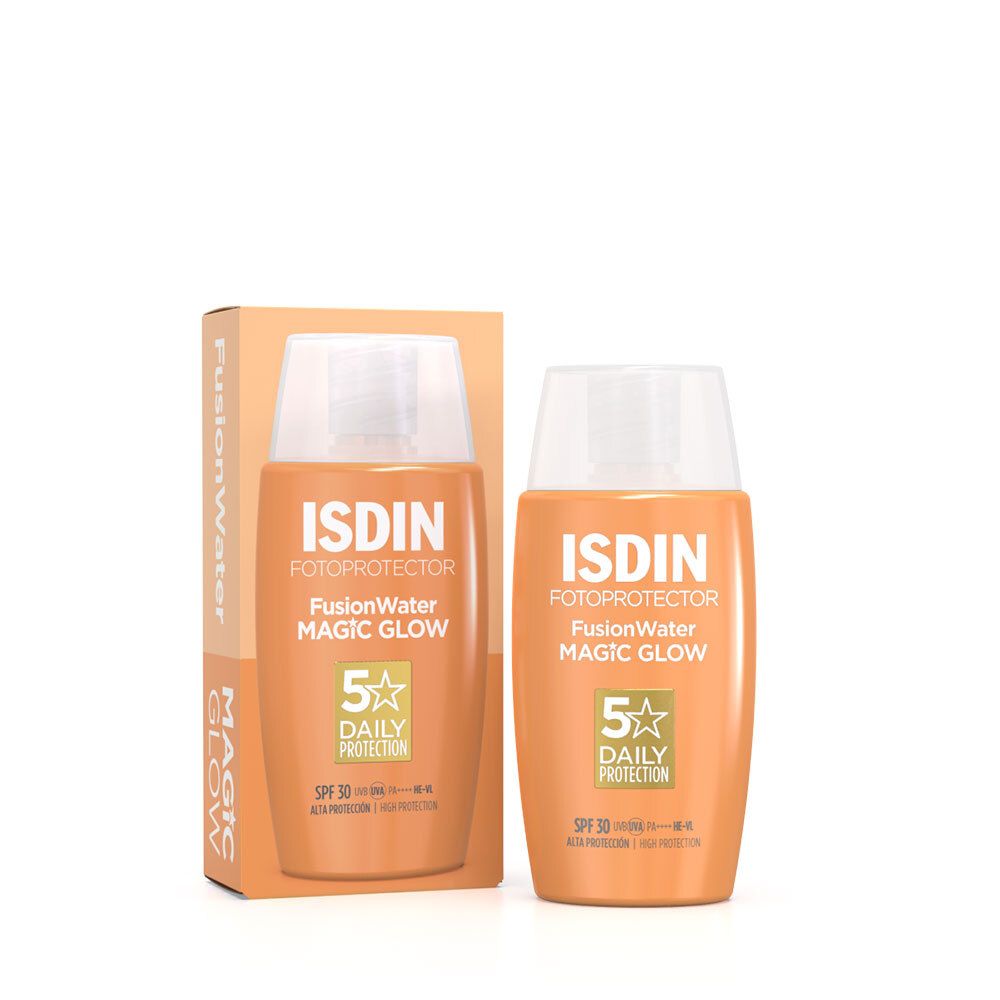 ISDIN FusionWater MAGIC Glow Sonnencreme Gesicht LSF 30 mit Bräunungsbooster