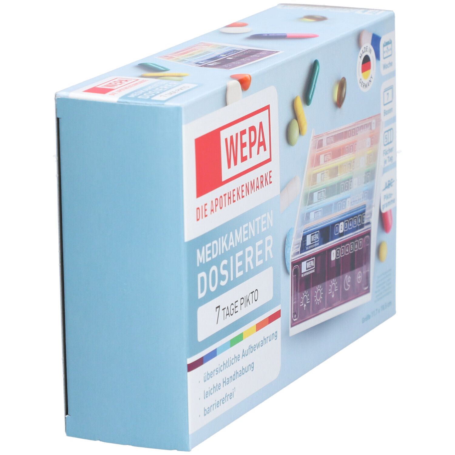 Wepa 7 Tage Wochenmagazin Piktogramme Regenbogen 1 St Box