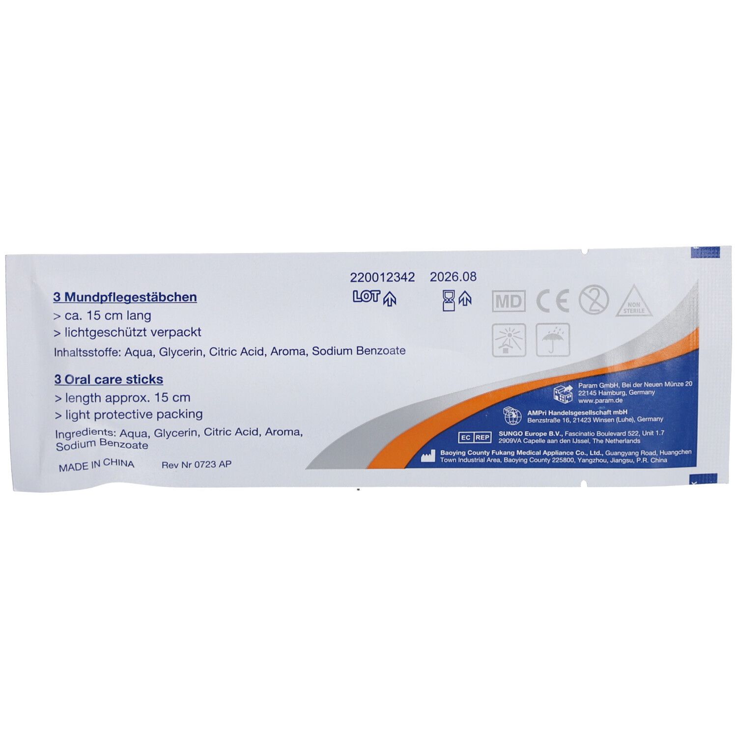LEMON SWABS Mundpflegestäbchen Zitrone