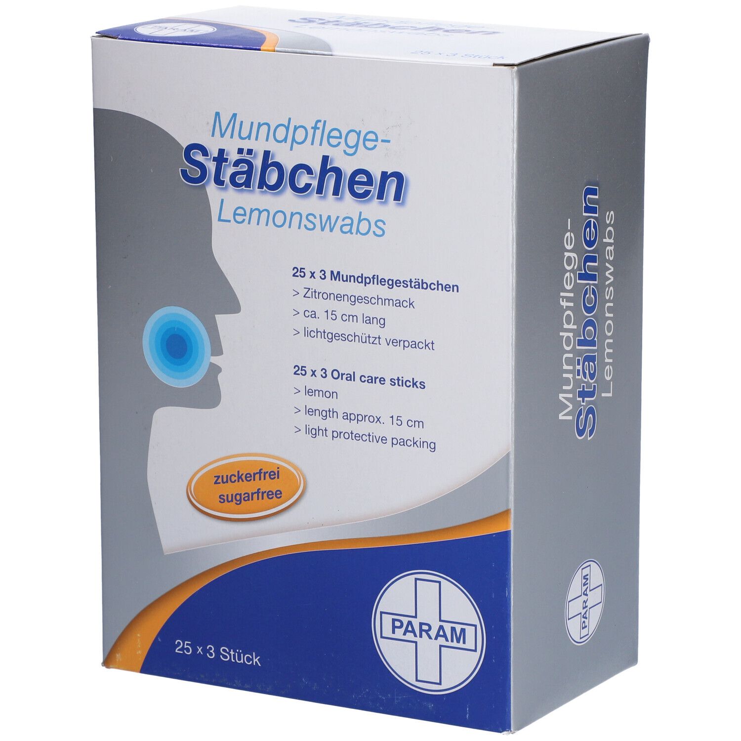 Lemon Swabs Mundpflegestäbchen Zitrone 25x3 St Stäbchen