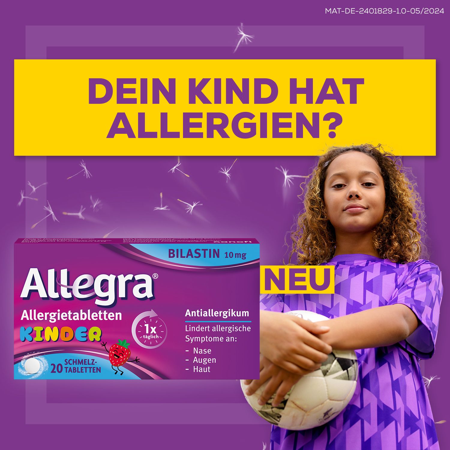 Allegra® Allergietabletten für Kinder – Schmelztabletten, 6 St. - Jetzt 10% mit dem Code "allegra10" sparen*