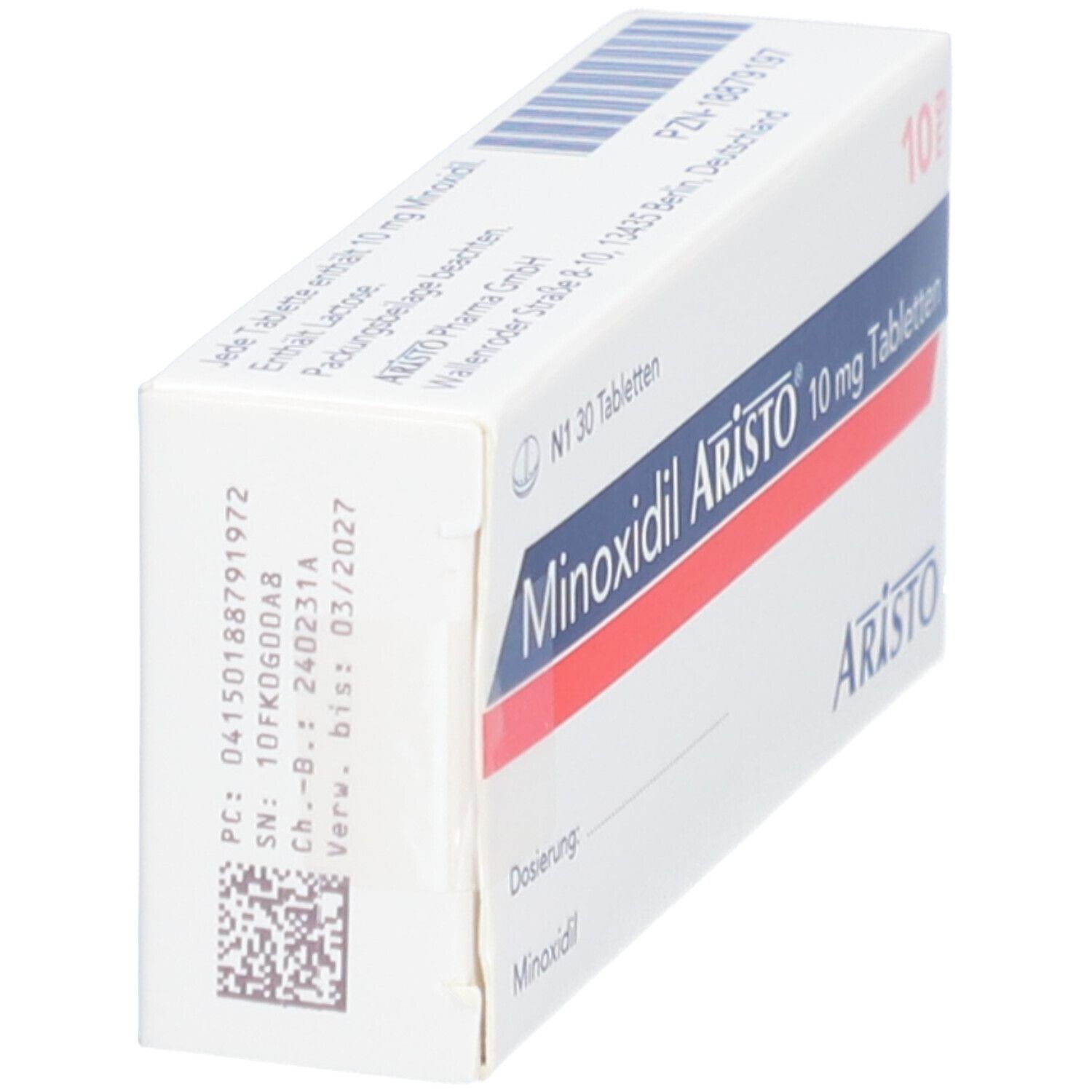 Minoxidil Aristo 10 mg Tabletten 30 St