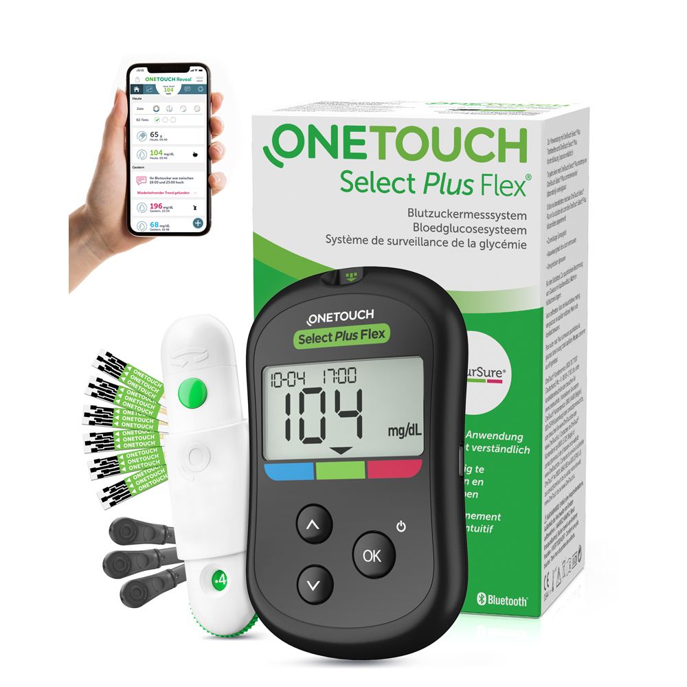 OneTouch Select Plus Flex® Blutzucker-Messgerät(mg/dl)