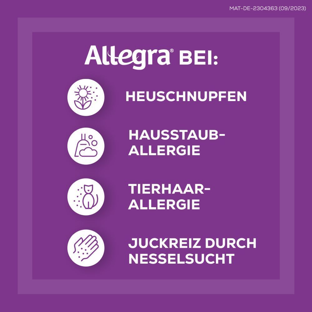 Allegra - schnell bei Heuschnupfen & ganzjährigen Allergien